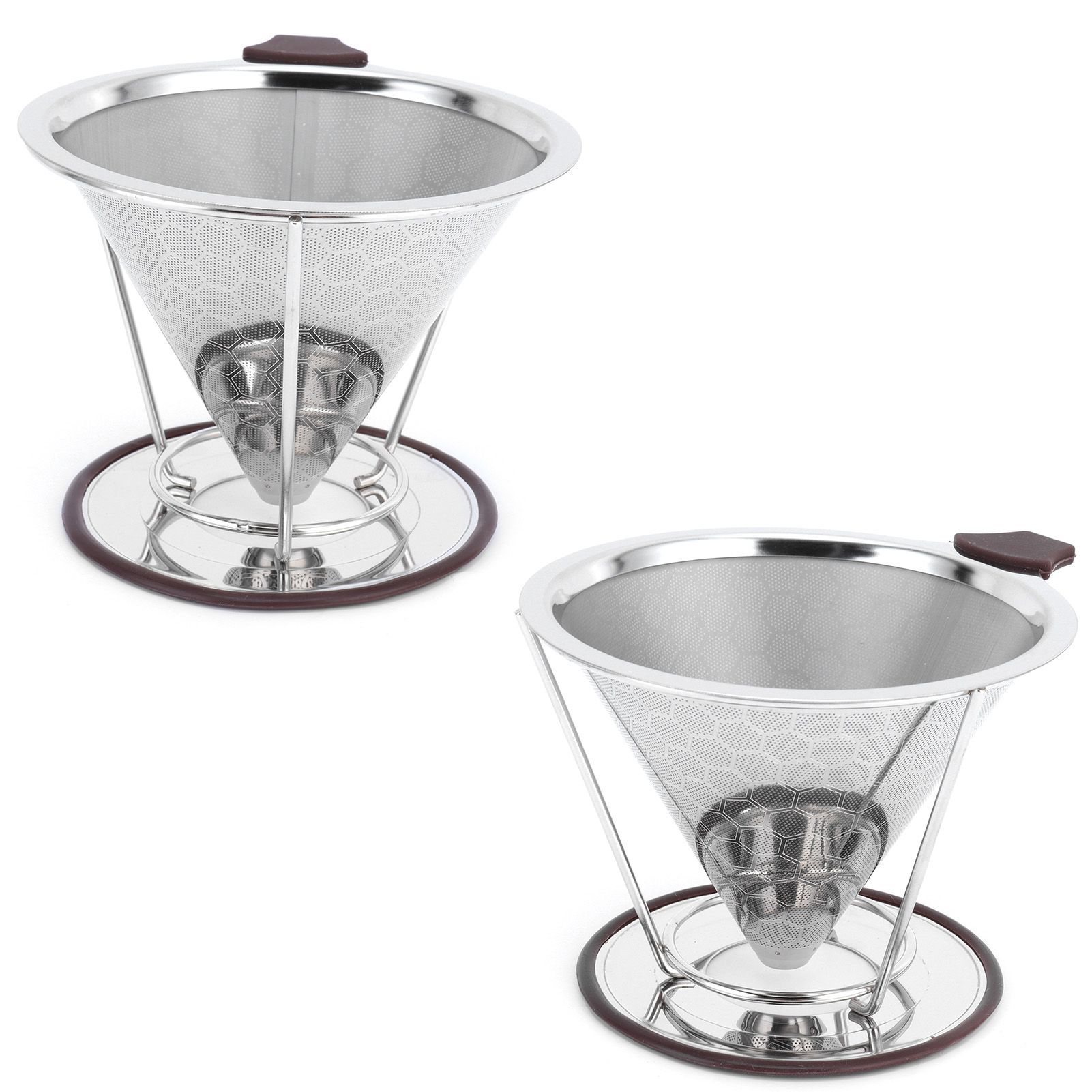 Stainless Steel Filter with Holder Coffee Filter Mesh Funnel Kitchen Coffee view 9