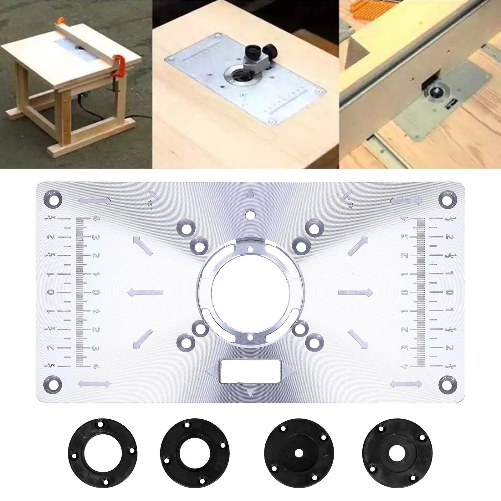 Woodworking Engraving Machine Flip Board Router Table Insert Plate Trimming view 11