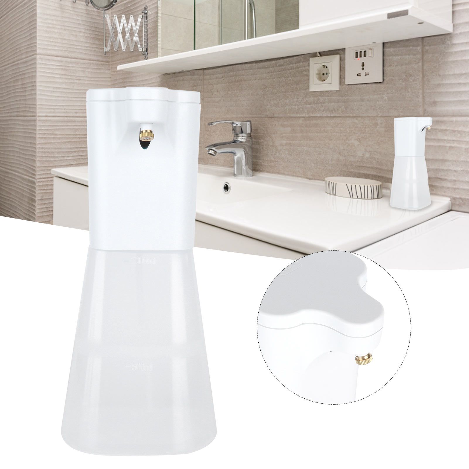 WallMounted Automatic Soap Dispenser LargeCapacity Infrared Smart Liquid Hand view 11