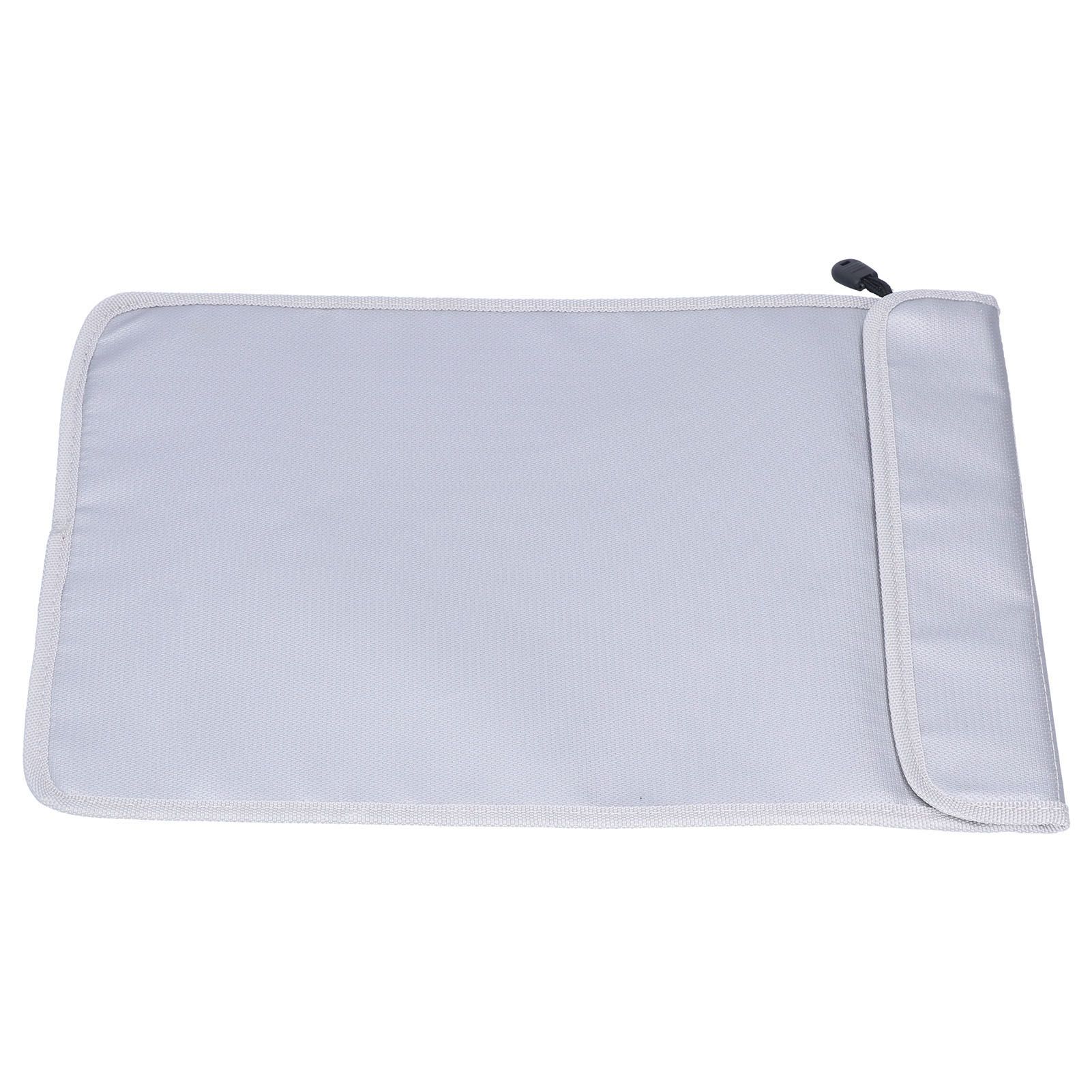 38x28cm Fireproof Safe Storage Pouch Waterproof Money Document Bag with Double view 5