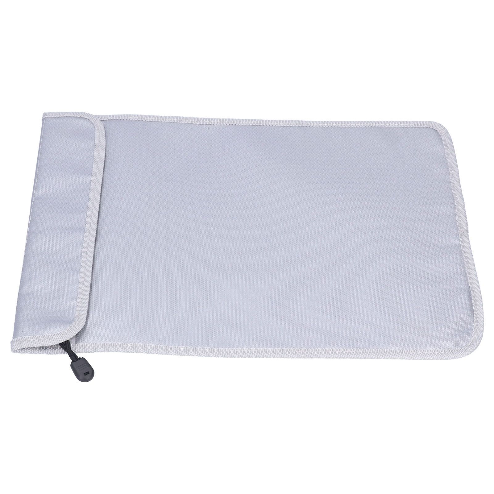 38x28cm Fireproof Safe Storage Pouch Waterproof Money Document Bag with Double view 8