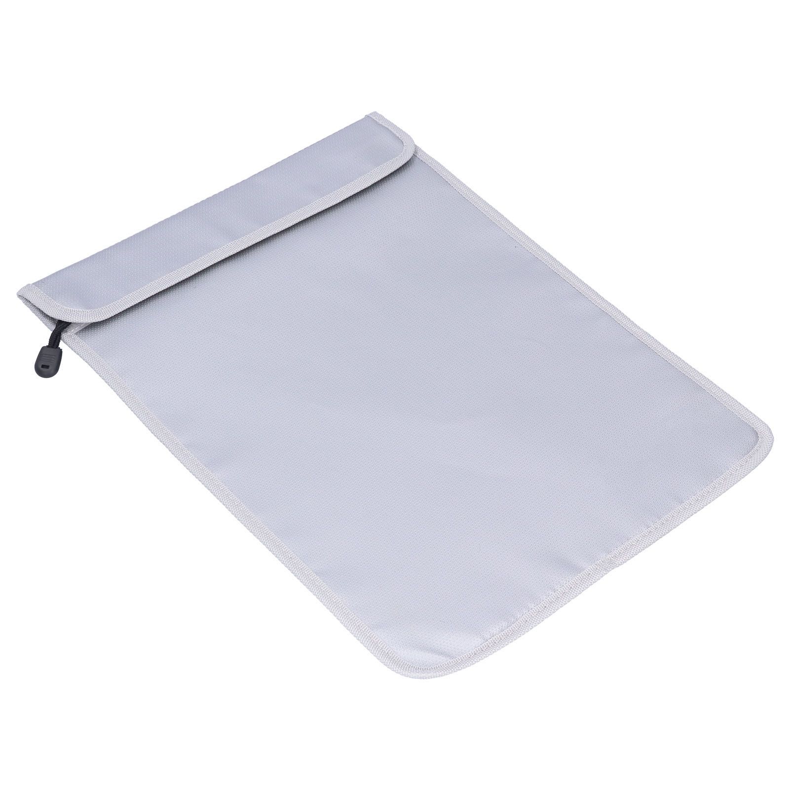 38x28cm Fireproof Safe Storage Pouch Waterproof Money Document Bag with Double view 9