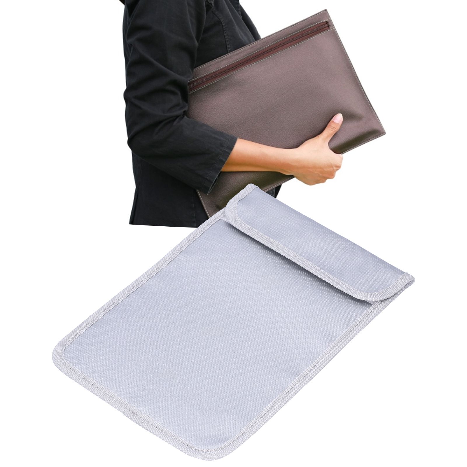 27x17.5cm Fireproof Pouch Safe Bag Waterproof Portable A5 Document Bag with view 11