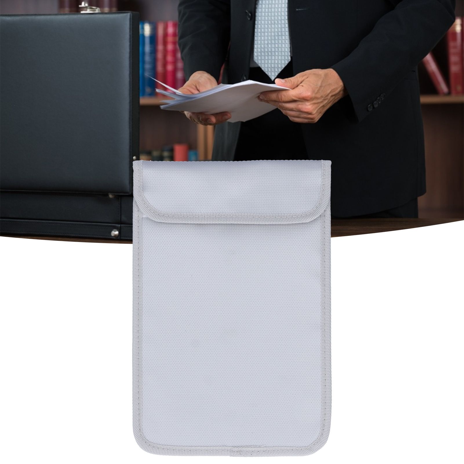27x17.5cm Fireproof Pouch Safe Bag Waterproof Portable A5 Document Bag with view 12