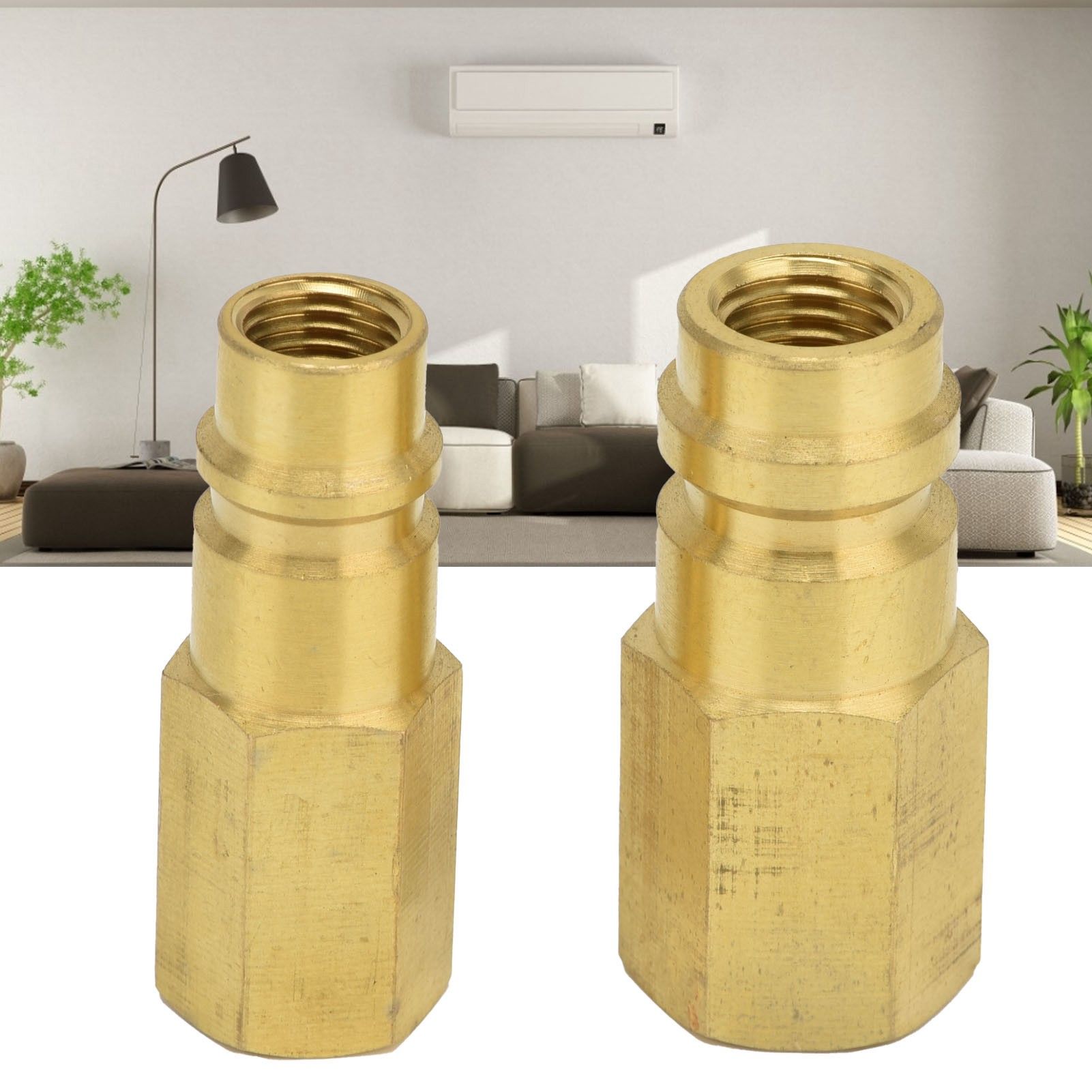 2Pcs R134A Air Conditioning Adapter 1/4SAE High Pressure Converter Coupler view 11