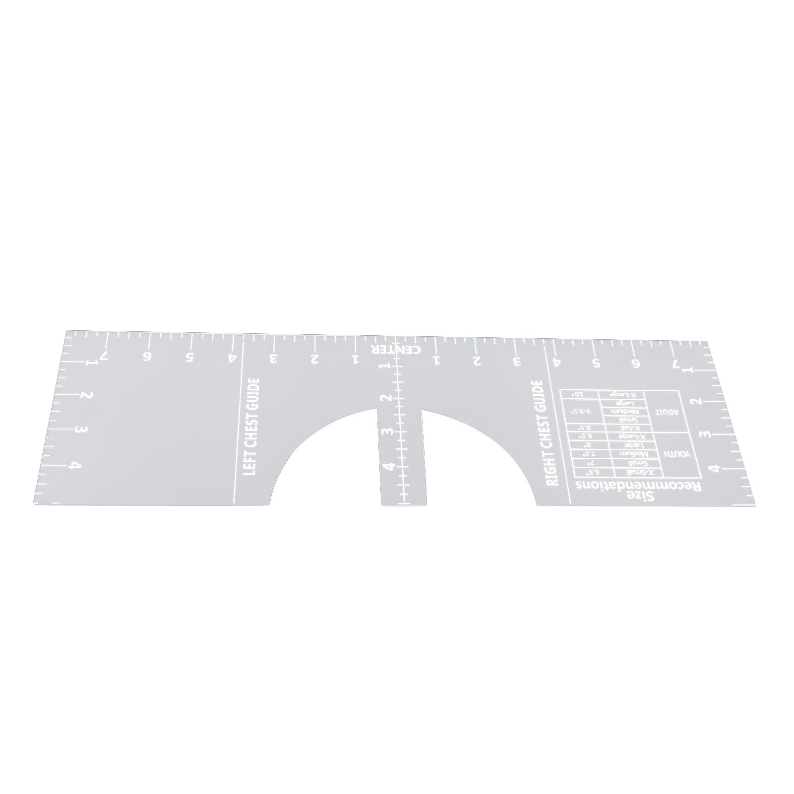 T Shirt Print Ruler Acrylic Alignment Tool Round Neck Centering Measure Guide view 2
