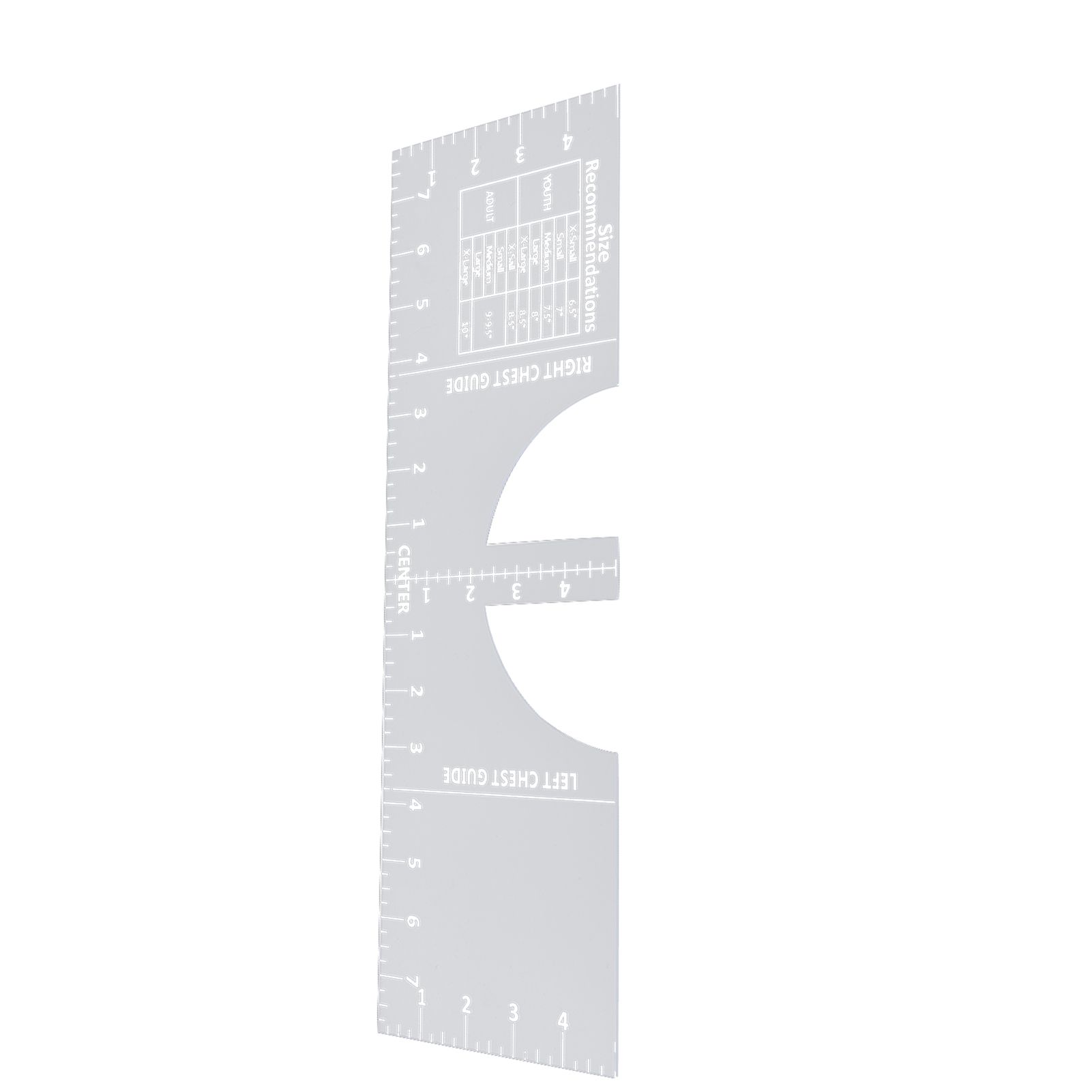 T Shirt Print Ruler Acrylic Alignment Tool Round Neck Centering Measure Guide view 6