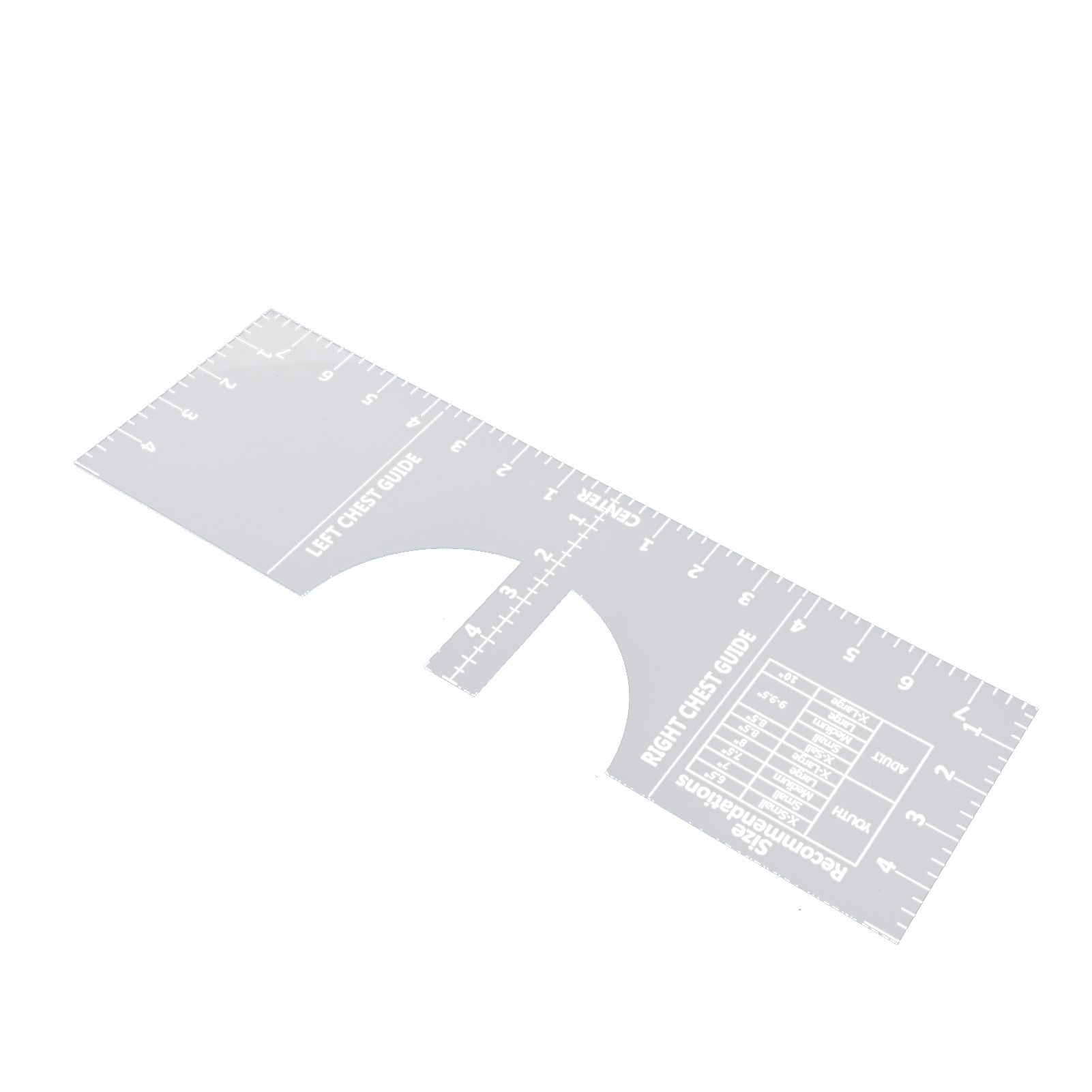 T Shirt Print Ruler Acrylic Alignment Tool Round Neck Centering Measure Guide view 8