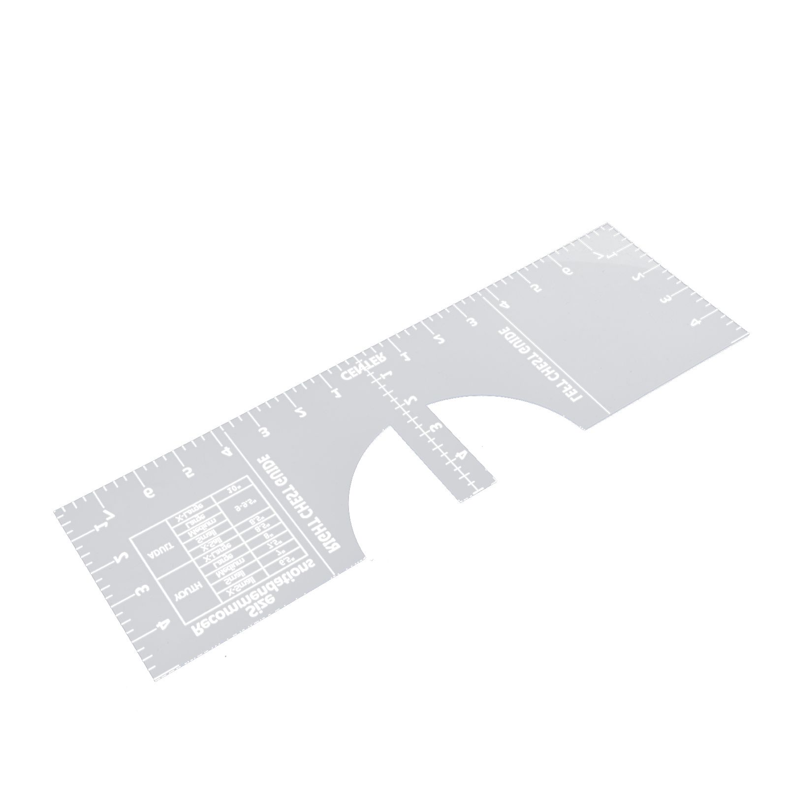 T Shirt Print Ruler Acrylic Alignment Tool Round Neck Centering Measure Guide view 9