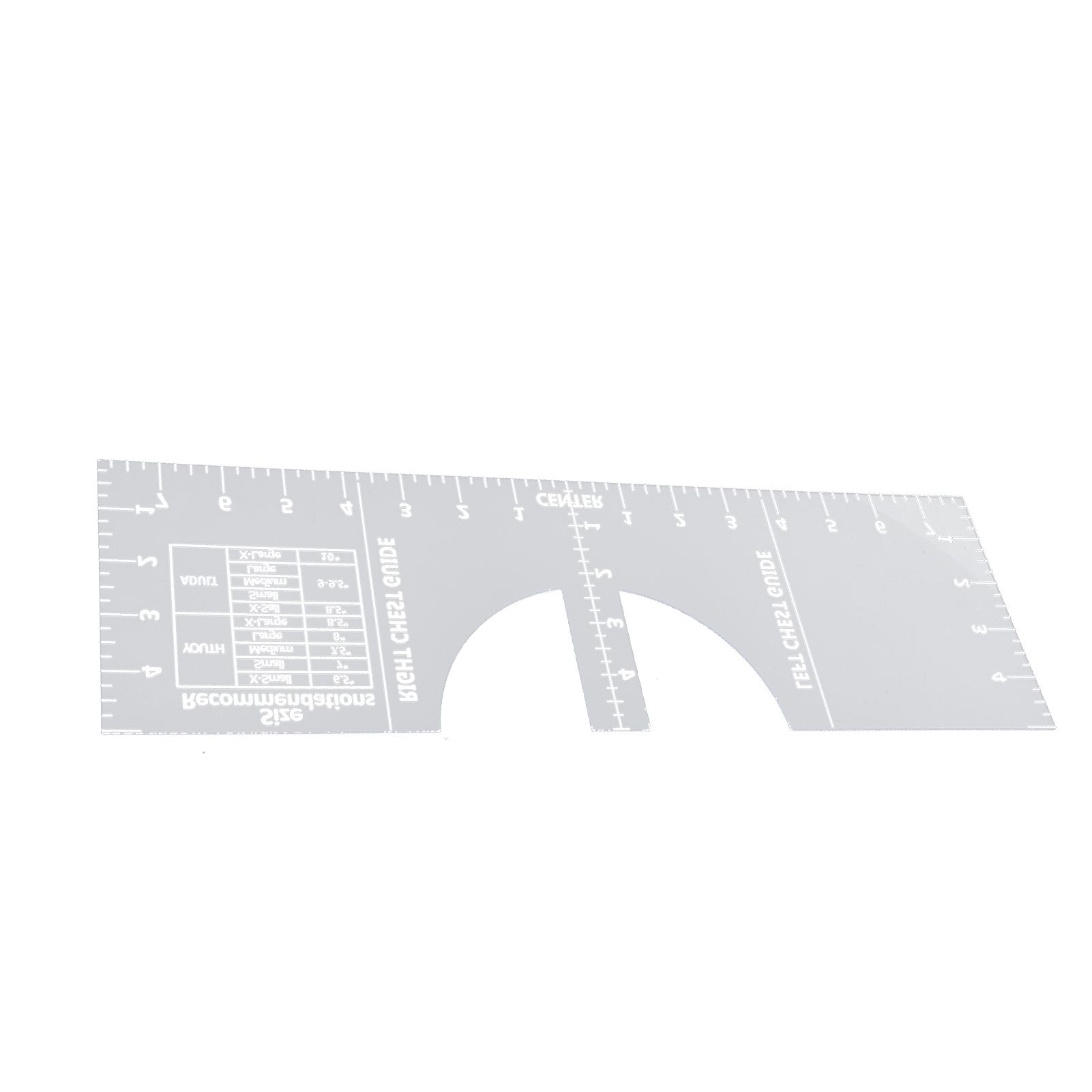 T Shirt Print Ruler Acrylic Alignment Tool Round Neck Centering Measure Guide view 10