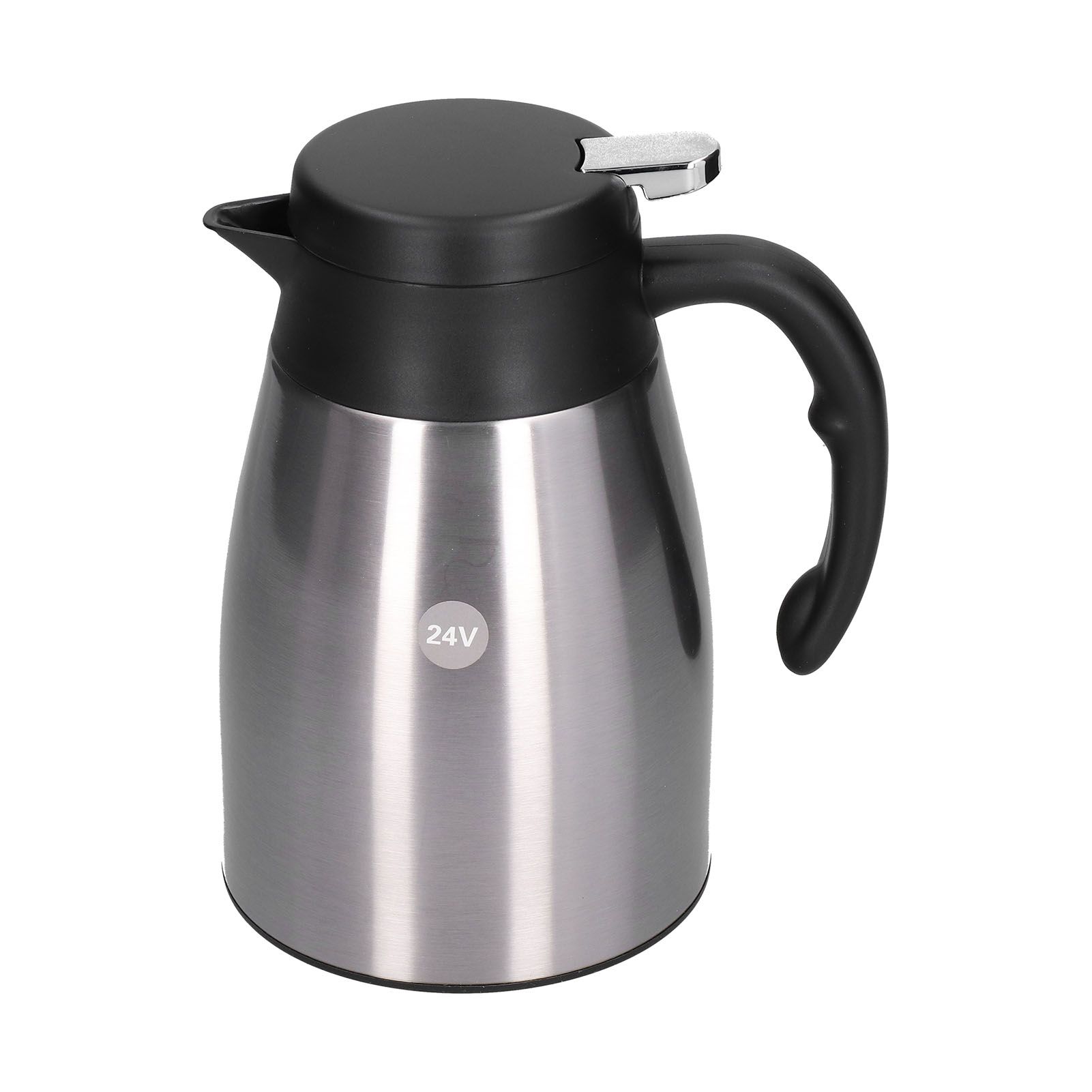 24V 1200ml Car Water Heater Pot with Base Portable Stainless Steel Electric