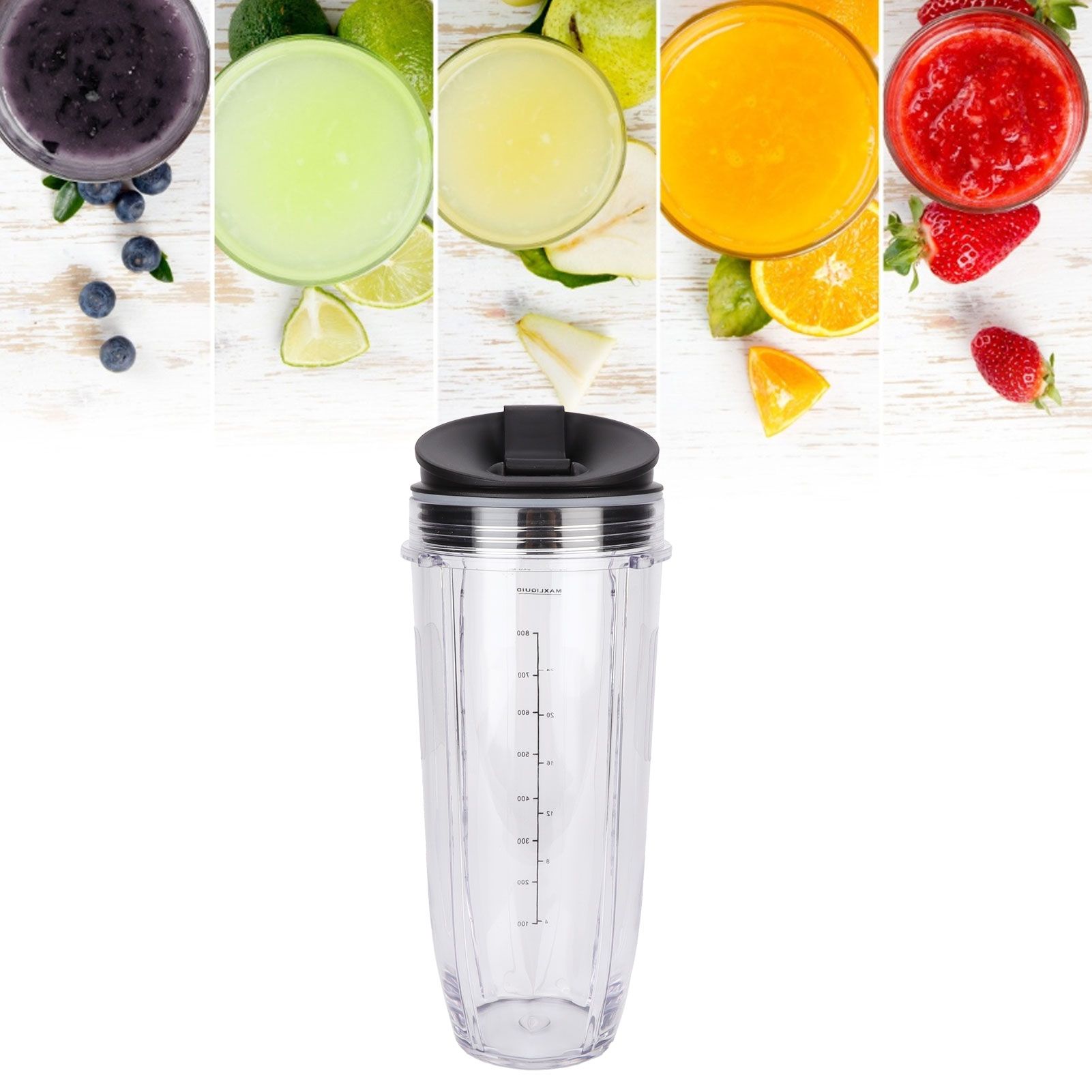 32Oz Replacement Cup with Lid Compatible for Nutri Ninja Blender Juicer view 12