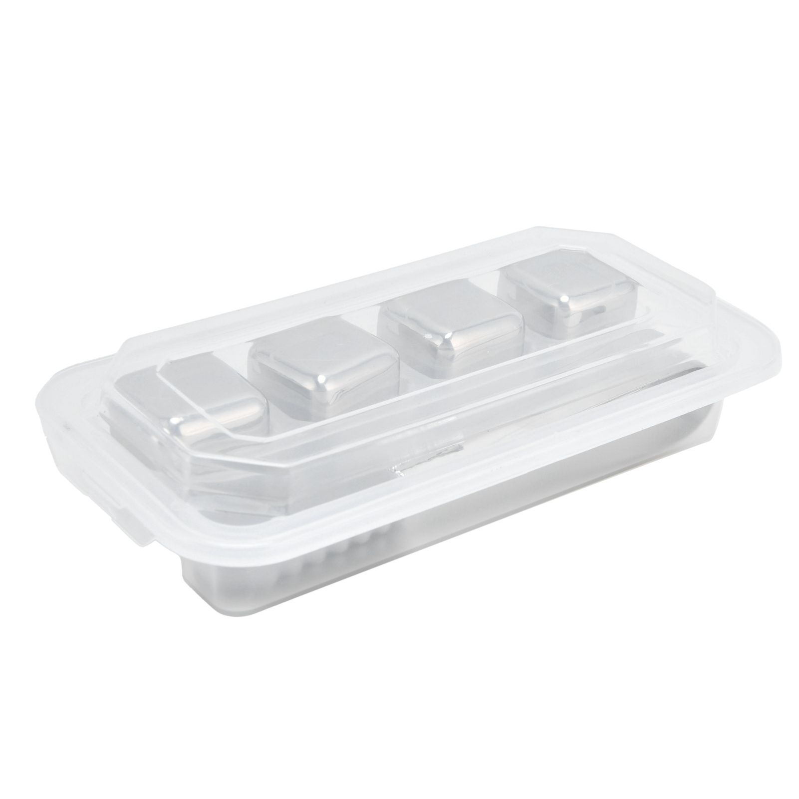 Reusable Stainless Steel Ice Cubes 4PCS Whiskey Stones Chilling Rocks with Ice view 9