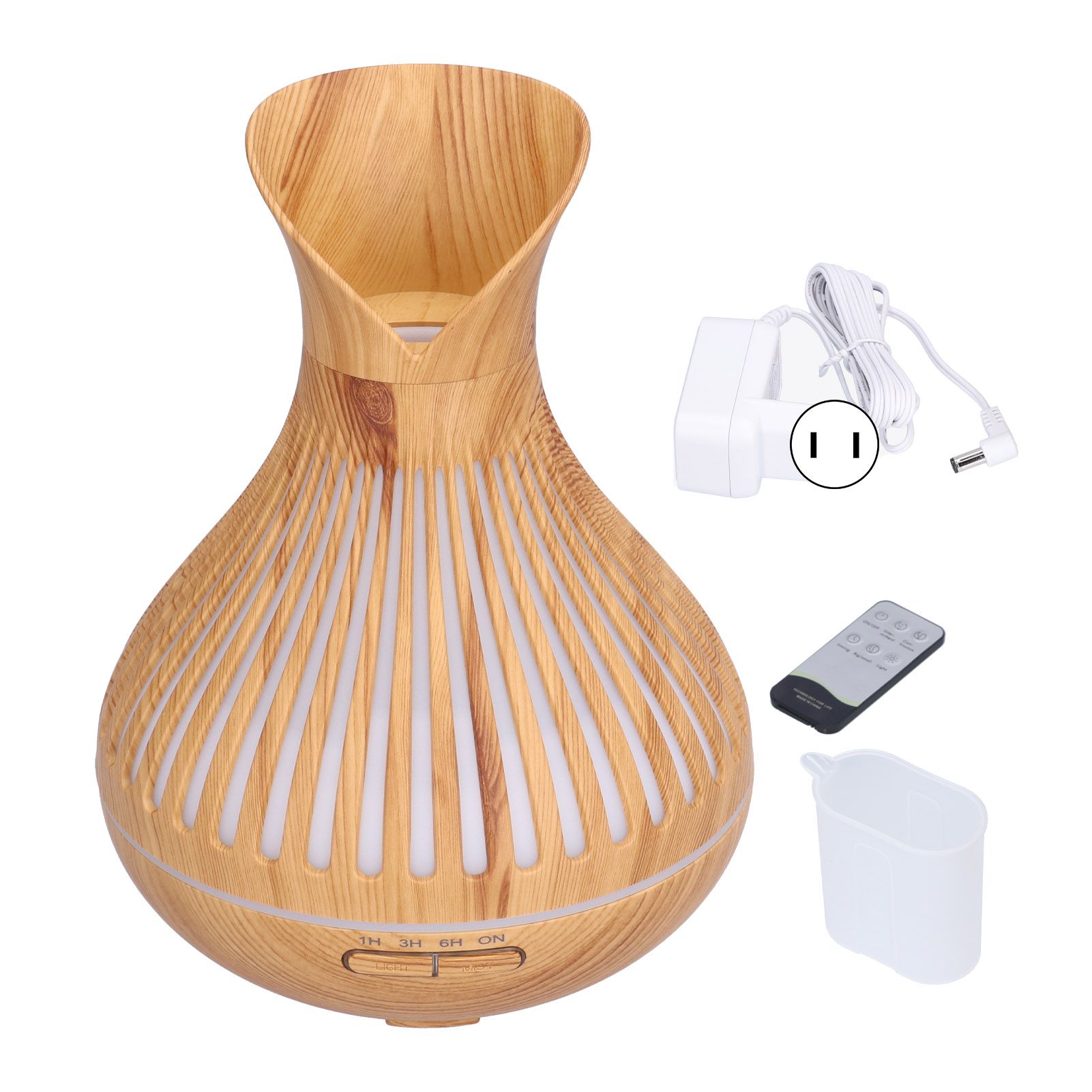 400ml Wood Grain Aromatherapy Diffuser Remote Control Essential Oil Diffuser view 2