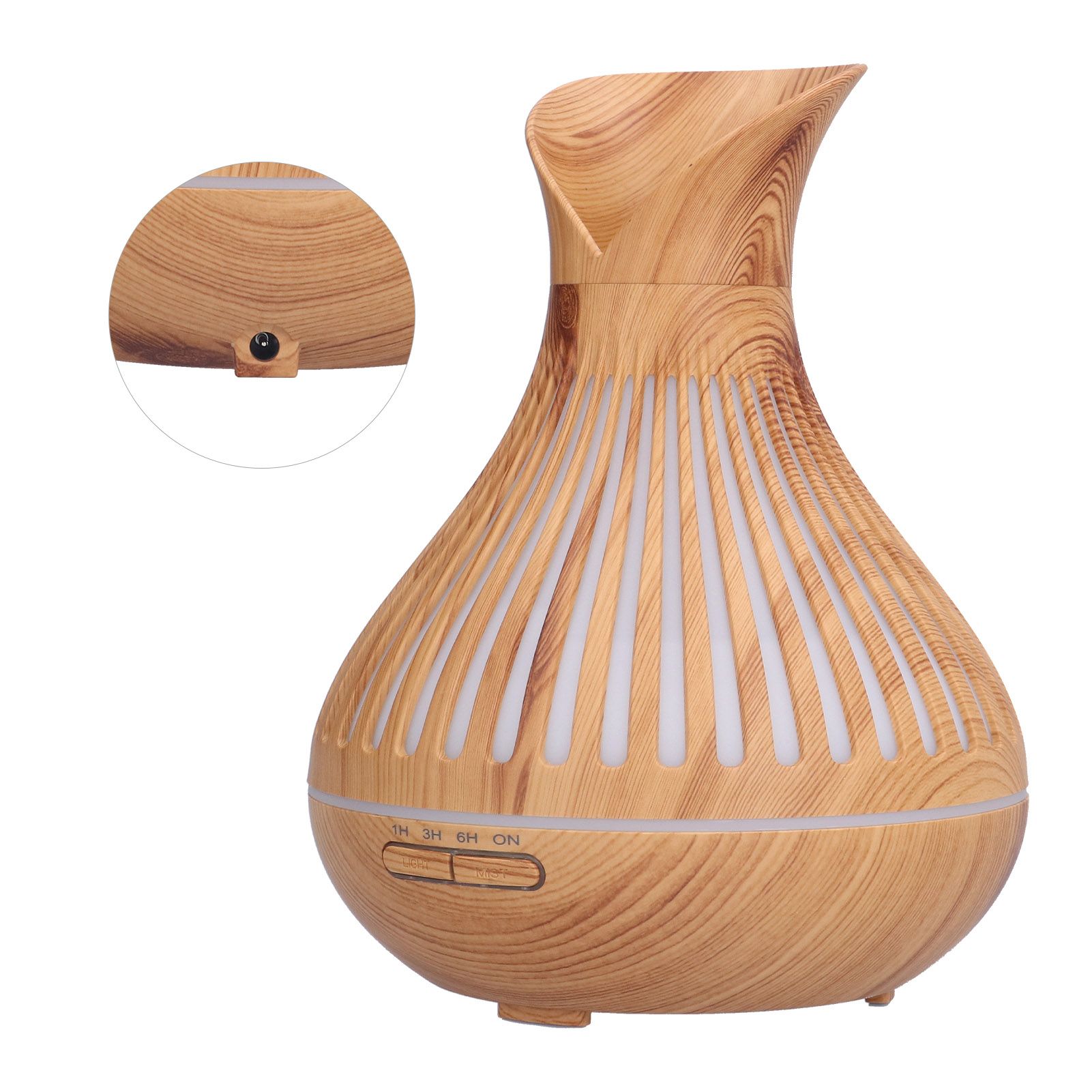 400ml Wood Grain Aromatherapy Diffuser Remote Control Essential Oil Diffuser view 10
