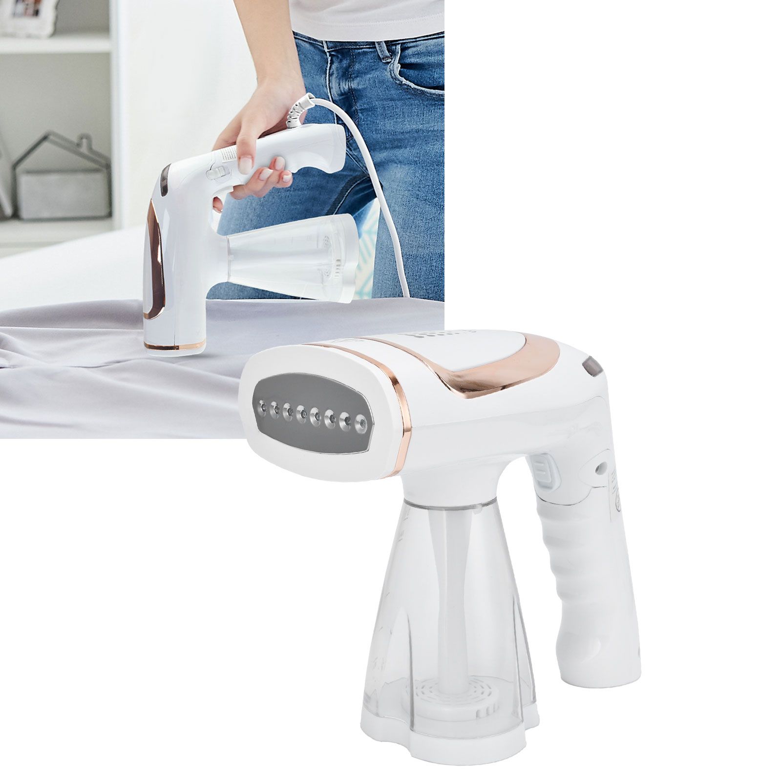 1600W Clothes Steamer Handheld Foldable 250ml Replaceable Water Tank Household view 11