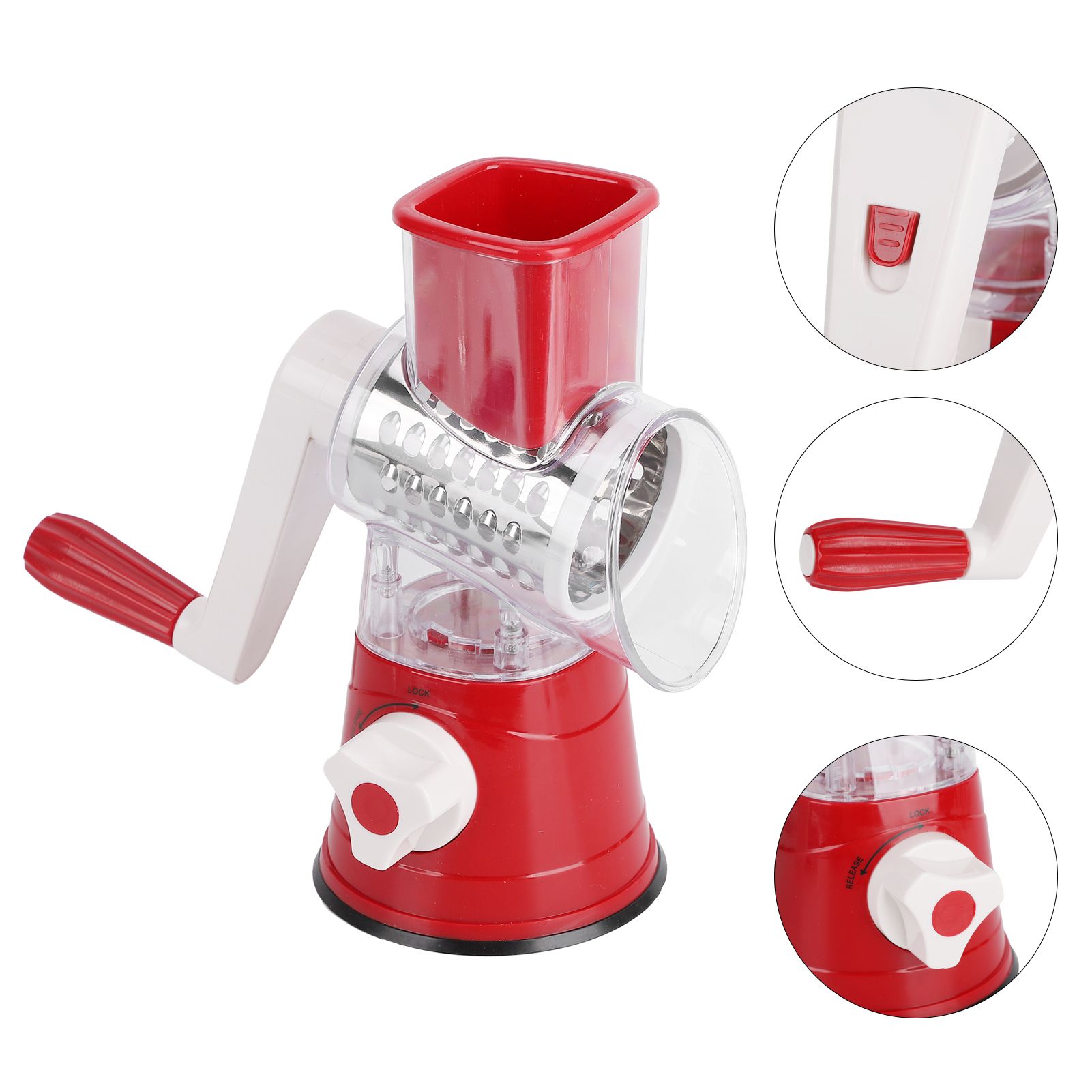 Hand Crank Vegetable Cutter Rotatable Fruit Grater Shredder Cutter Kitchen view 10