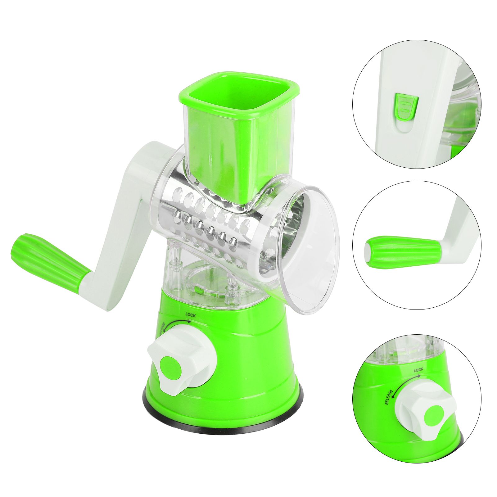 Hand Crank Vegetable Cutter Rotatable Fruit Grater Shredder Cutter Kitchen view 9