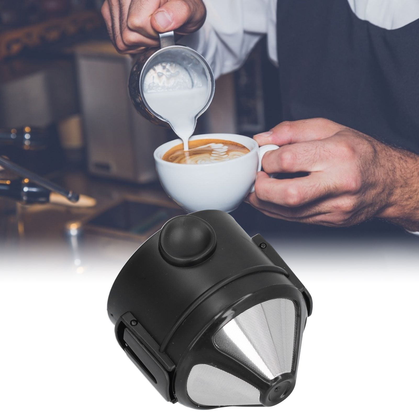 ConeShape Coffee Filter Stainless Steel Foldable 2Layer Coffee Dripper Tool view 12