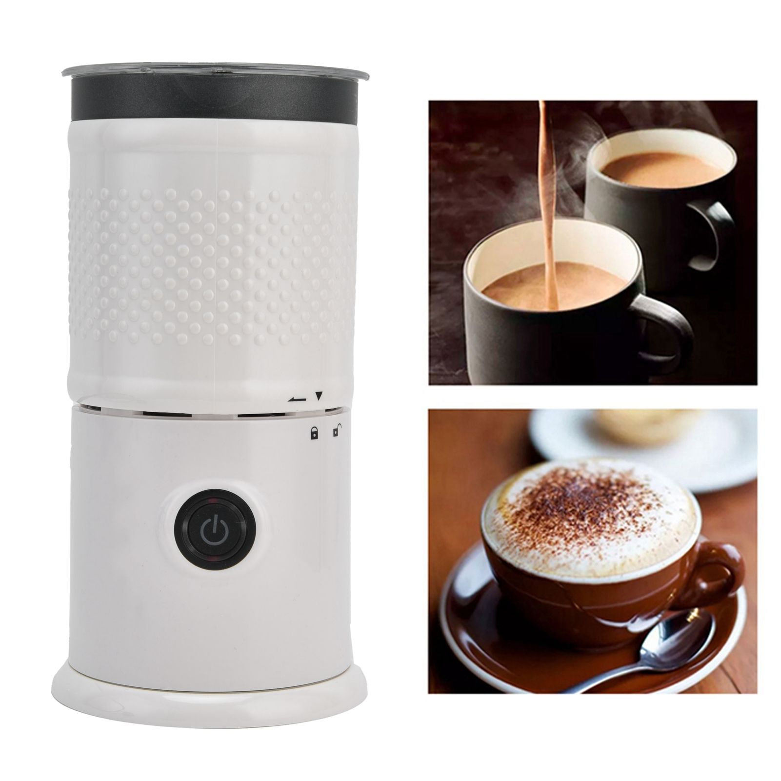 Household Electric Milk Steamer Hot and Cold Milk Frother Chocolate Mixer for view 11