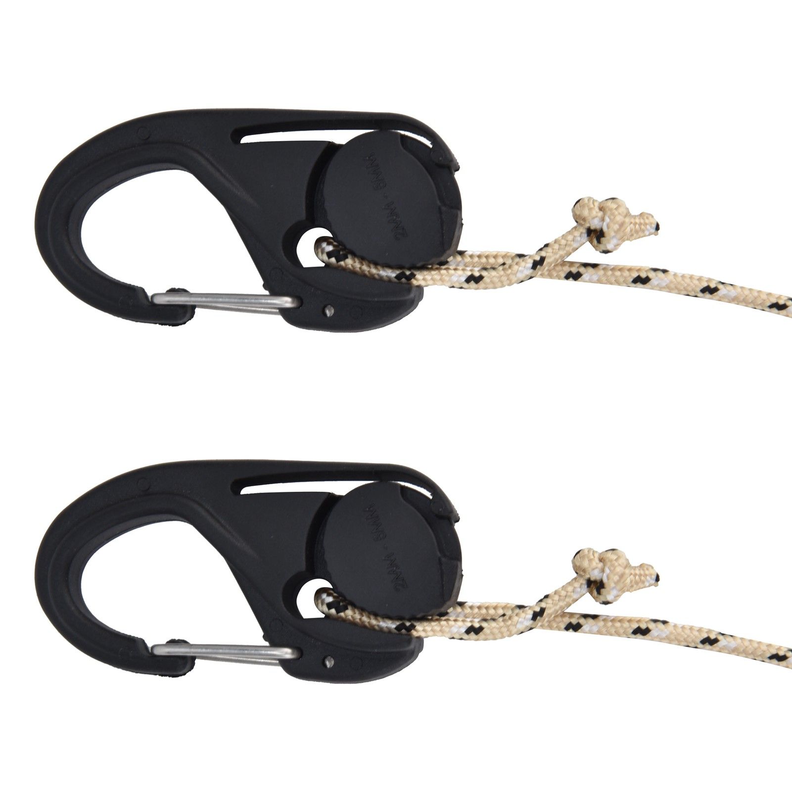 2Pcs Heavy Duty Rope Tightener Ratchet Tie Down Rope Carabiner Hook Tent view 5