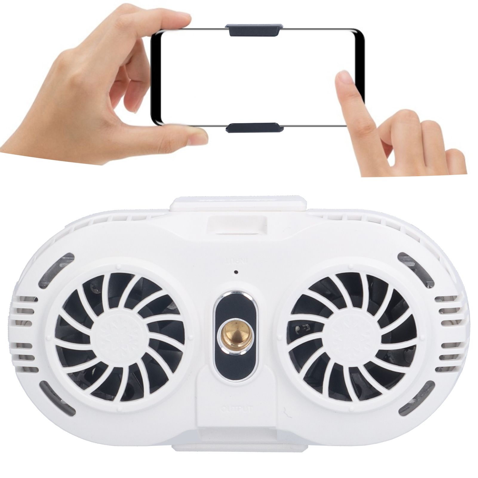 Mobile Phone Cooler Fan Retractable Mute Cellphone Radiators with Dual Semi view 11