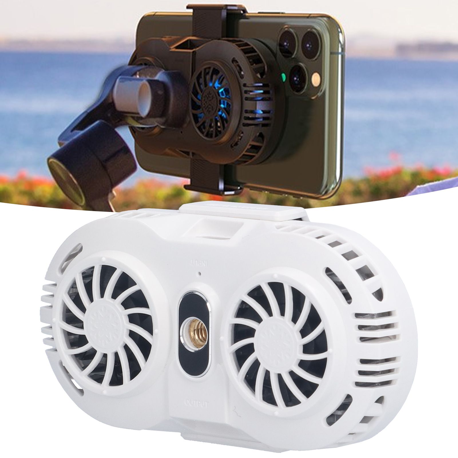Mobile Phone Cooler Fan Retractable Mute Cellphone Radiators with Dual Semi view 12