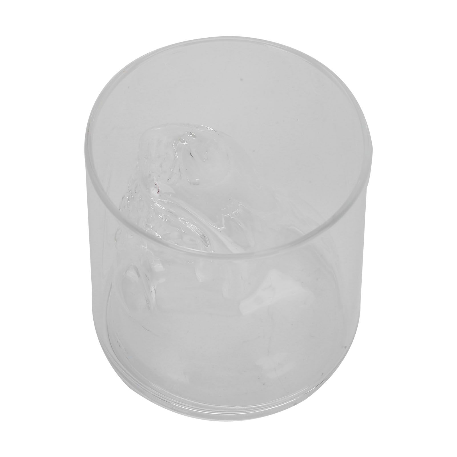 75ml Double Layer Wine Glass Skull Shaped Transparent Whisky Beer Glass Cup