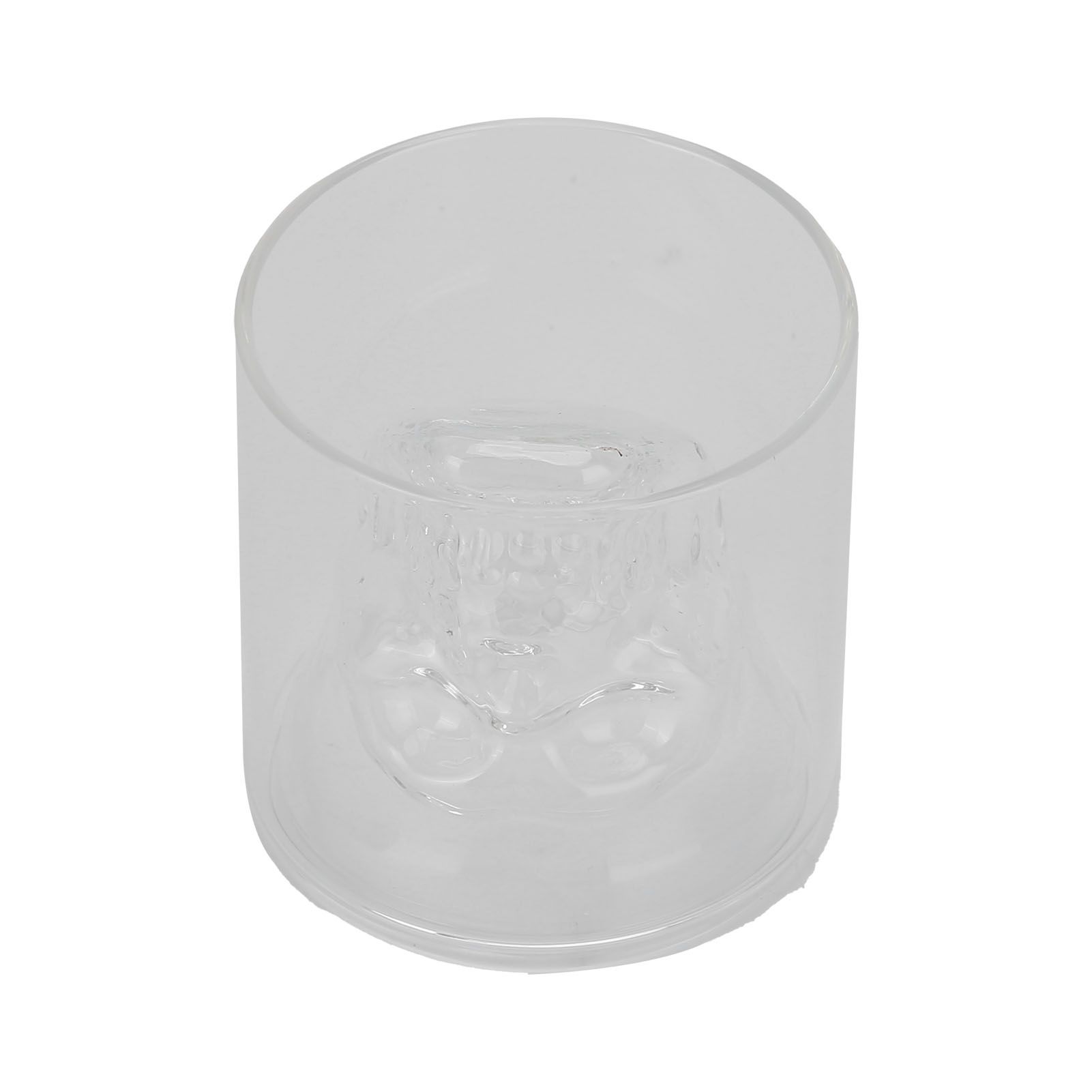 75ml Double Layer Wine Glass Skull Shaped Transparent Whisky Beer Glass Cup view 2