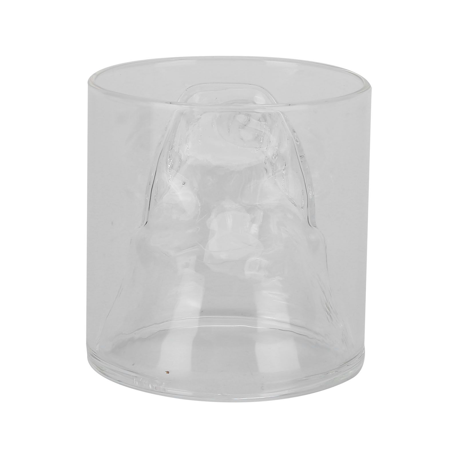 75ml Double Layer Wine Glass Skull Shaped Transparent Whisky Beer Glass Cup view 3