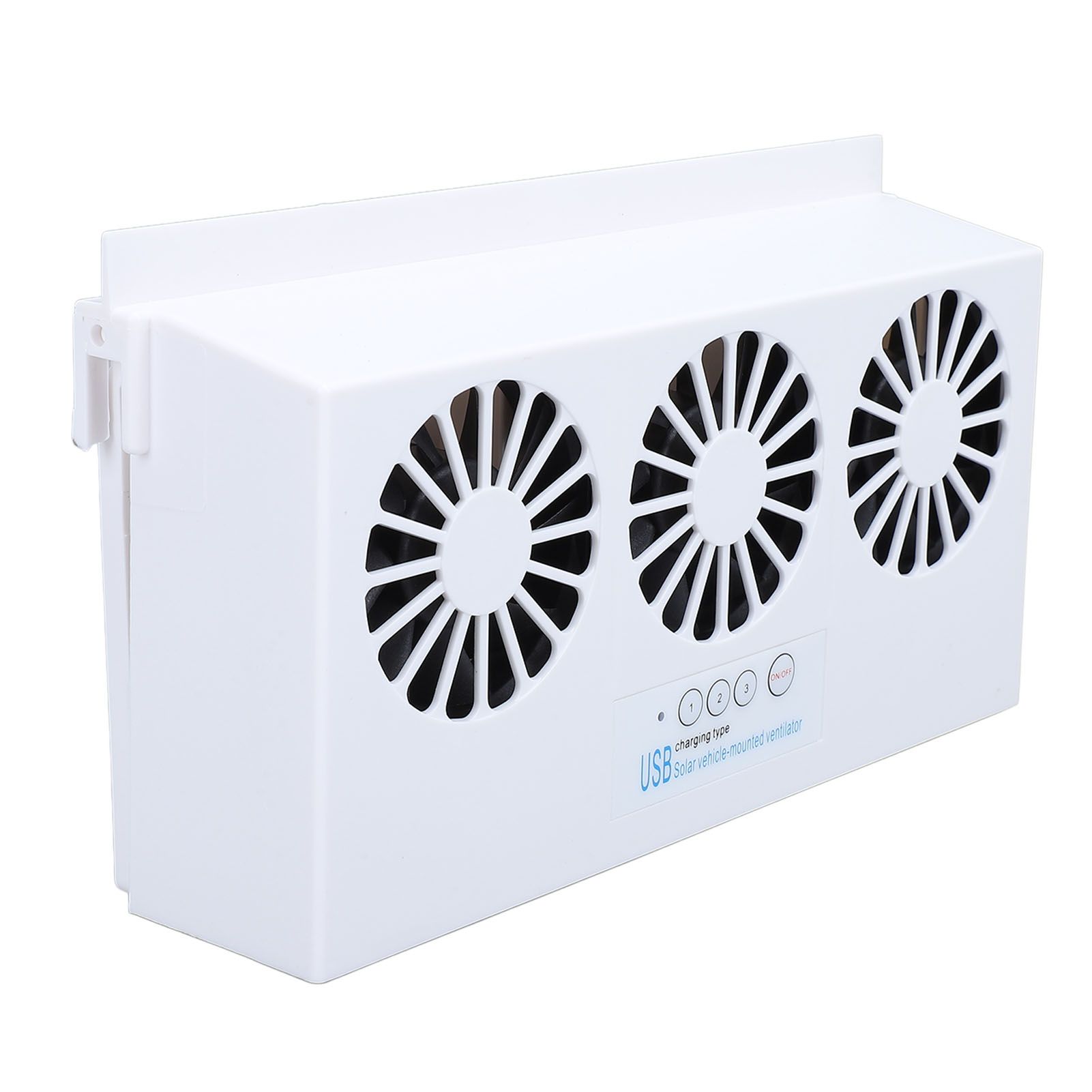 Solar Powered Car Exhaust Fan 3 Heads Odor Removal Multifunctional Air view 4