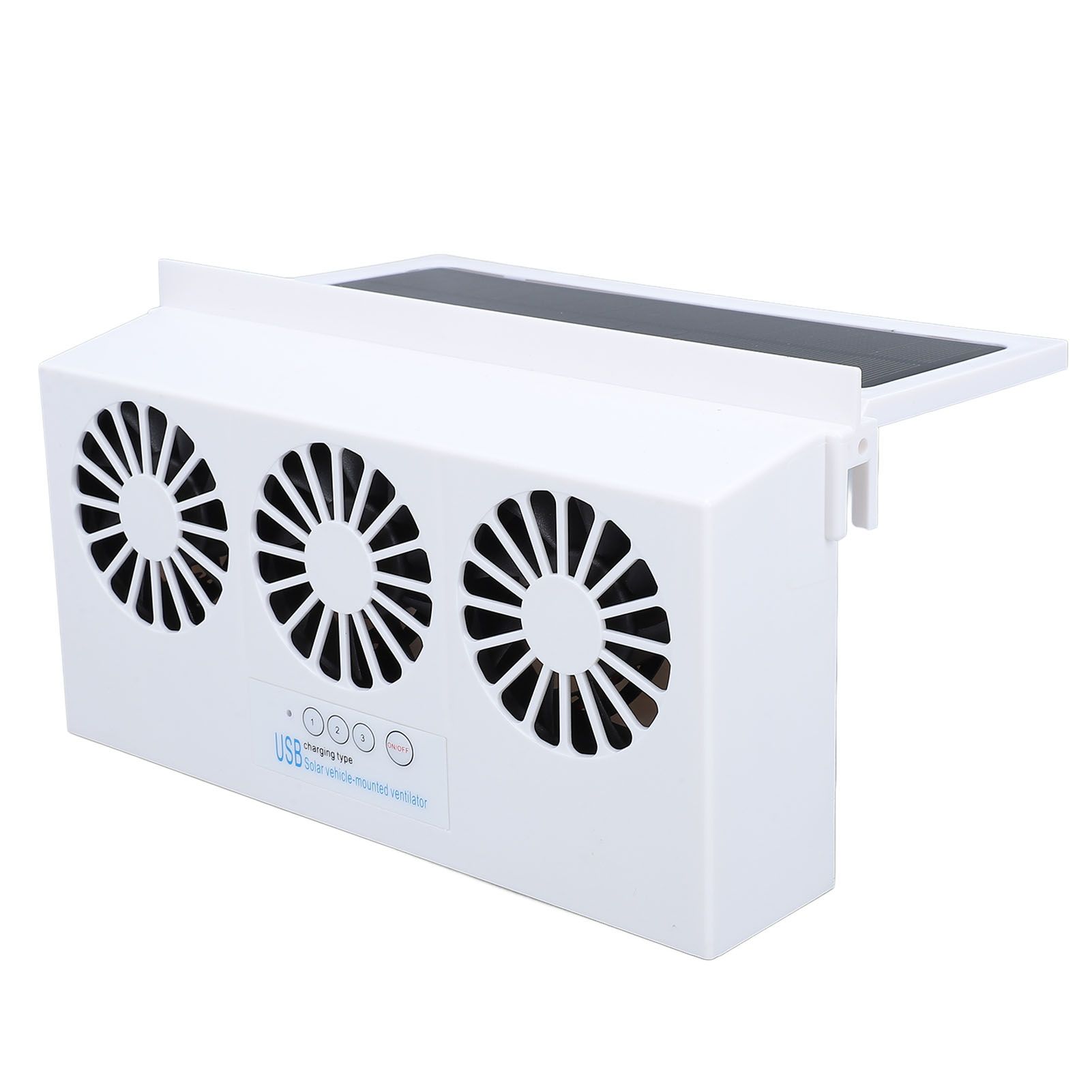 Solar Powered Car Exhaust Fan 3 Heads Odor Removal Multifunctional Air view 10