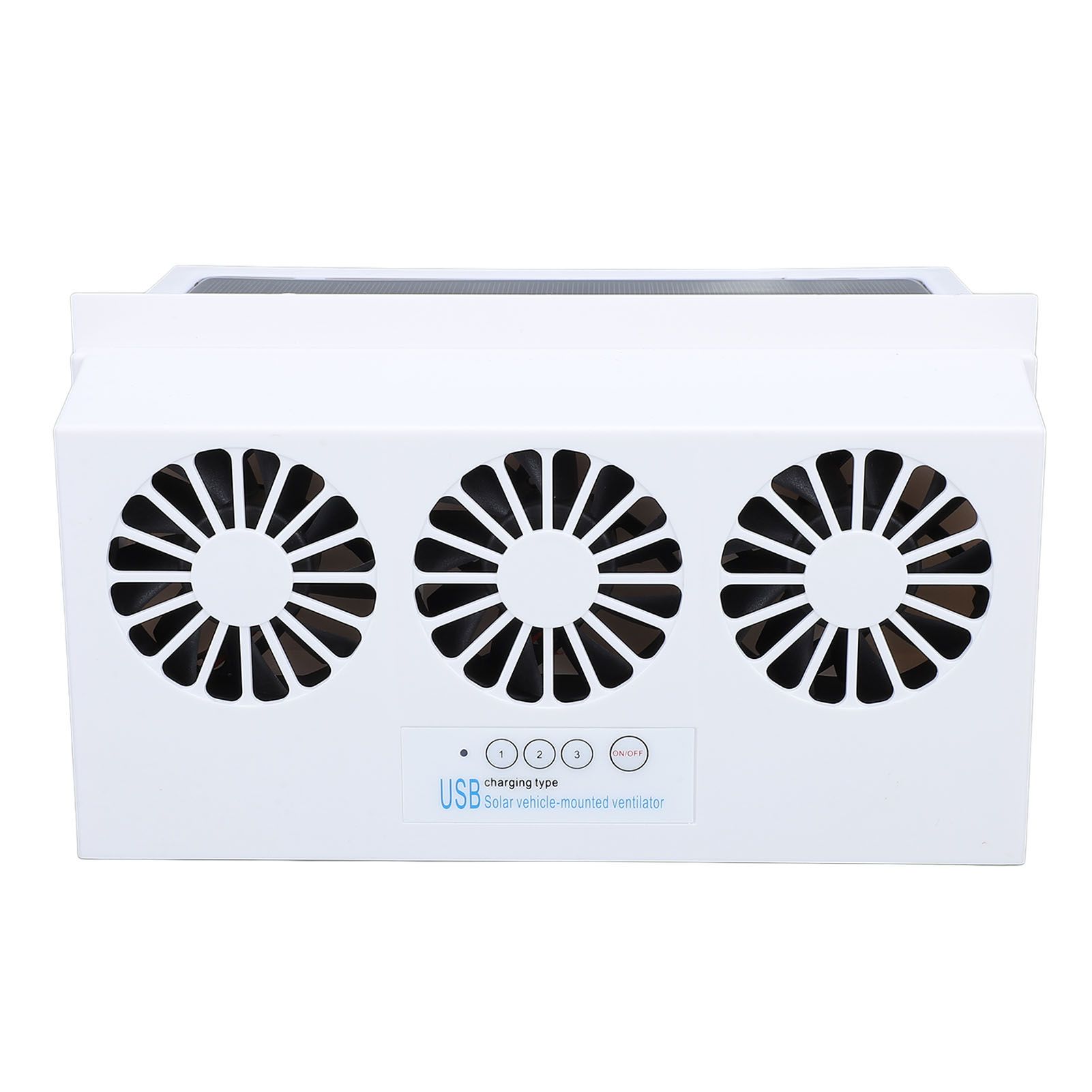 Solar Powered Car Exhaust Fan 3 Heads Odor Removal Multifunctional Air view 12