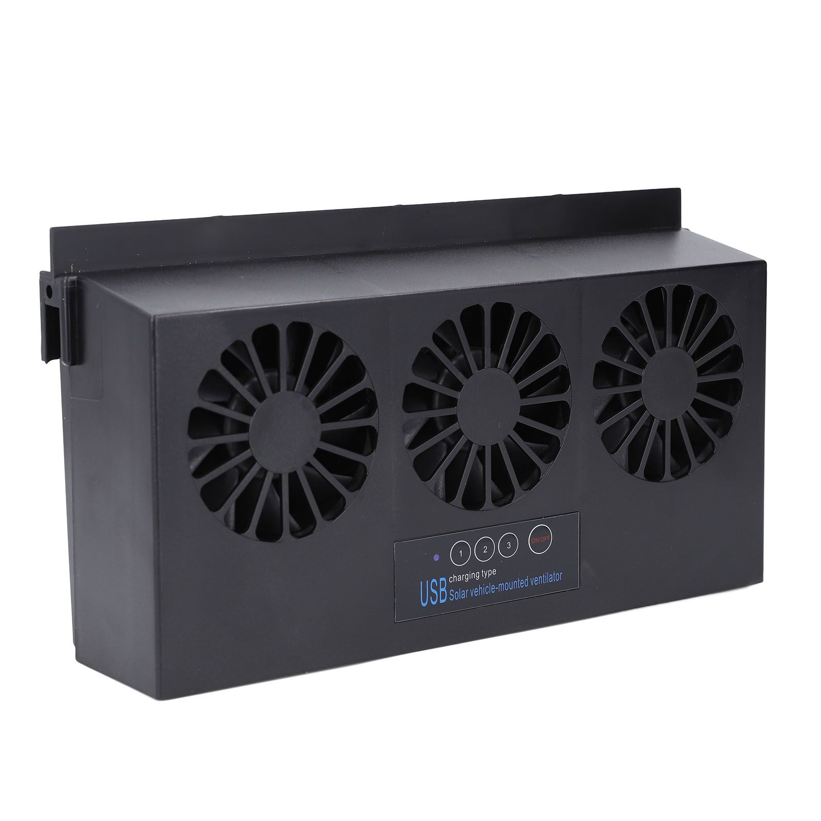 Car Solar Powered Exhaust Fan USB Charging Circulating Automobile Window Cool Fan view 6