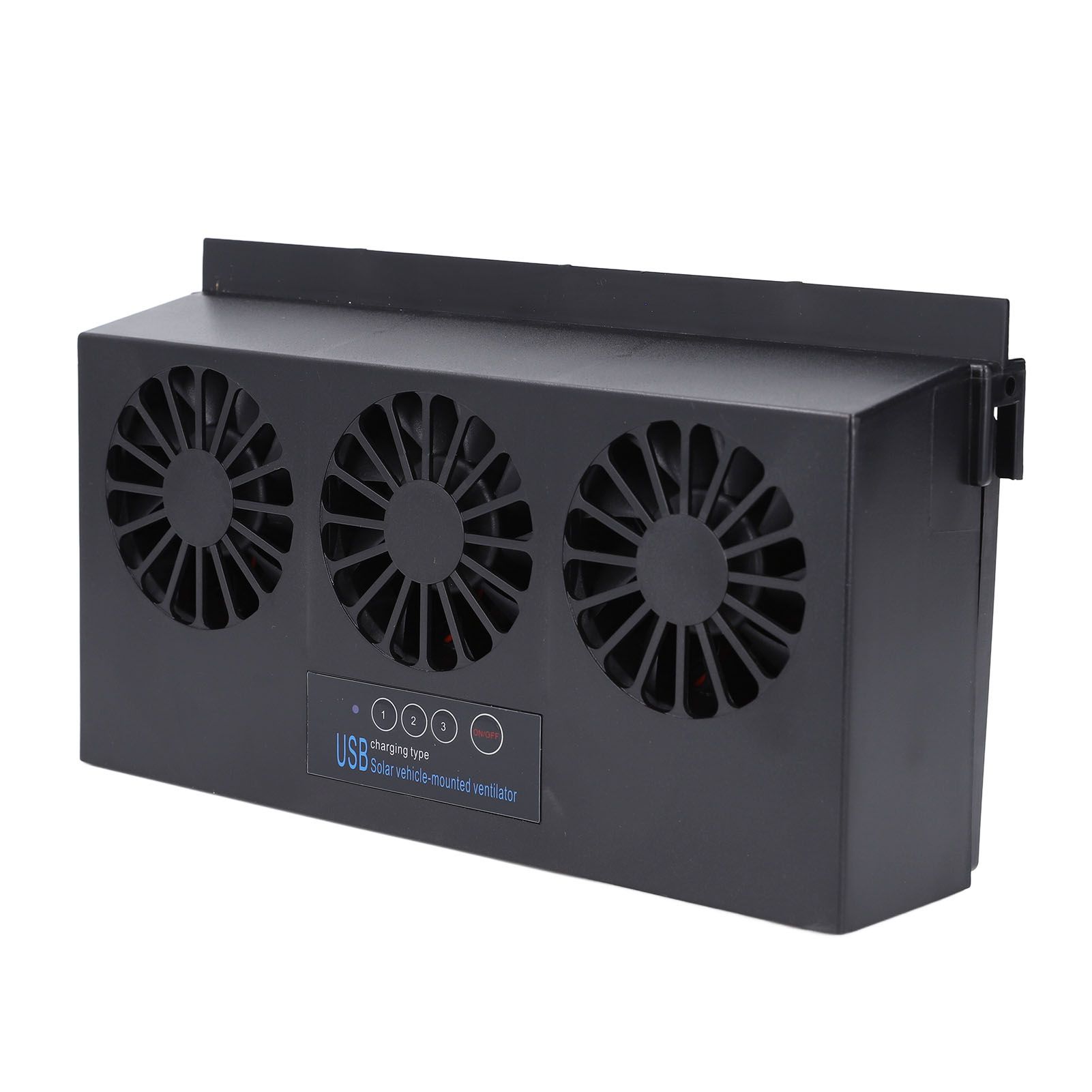 Car Solar Powered Exhaust Fan USB Charging Circulating Automobile Window Cool Fan view 8