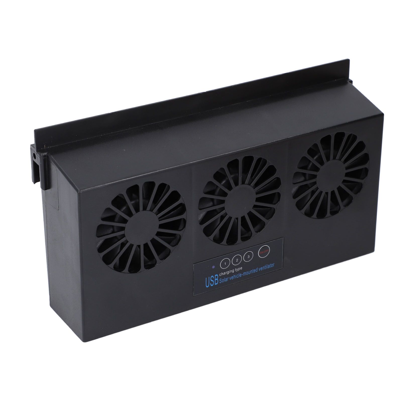 Car Solar Powered Exhaust Fan USB Charging Circulating Automobile Window Cool Fan view 10
