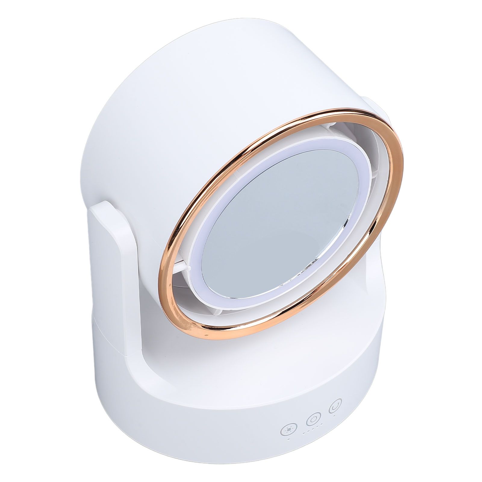 Lighted Mirror Fan Multifunctional Silent Oscillating Rechargeable Desk view 9
