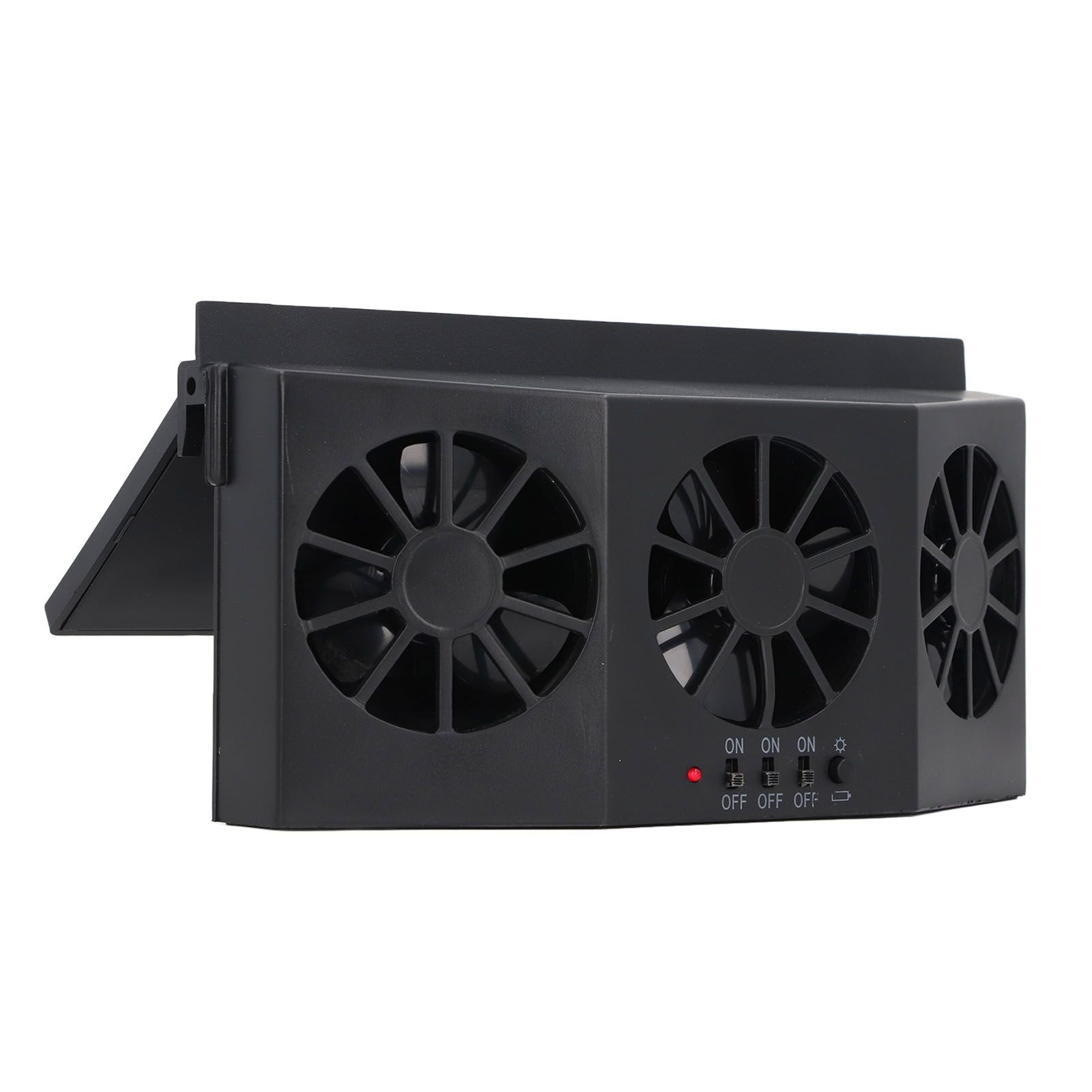 Car Exhaust Fan Solar Powered Air Circulating Fan Car Window Vent Fan for Odor