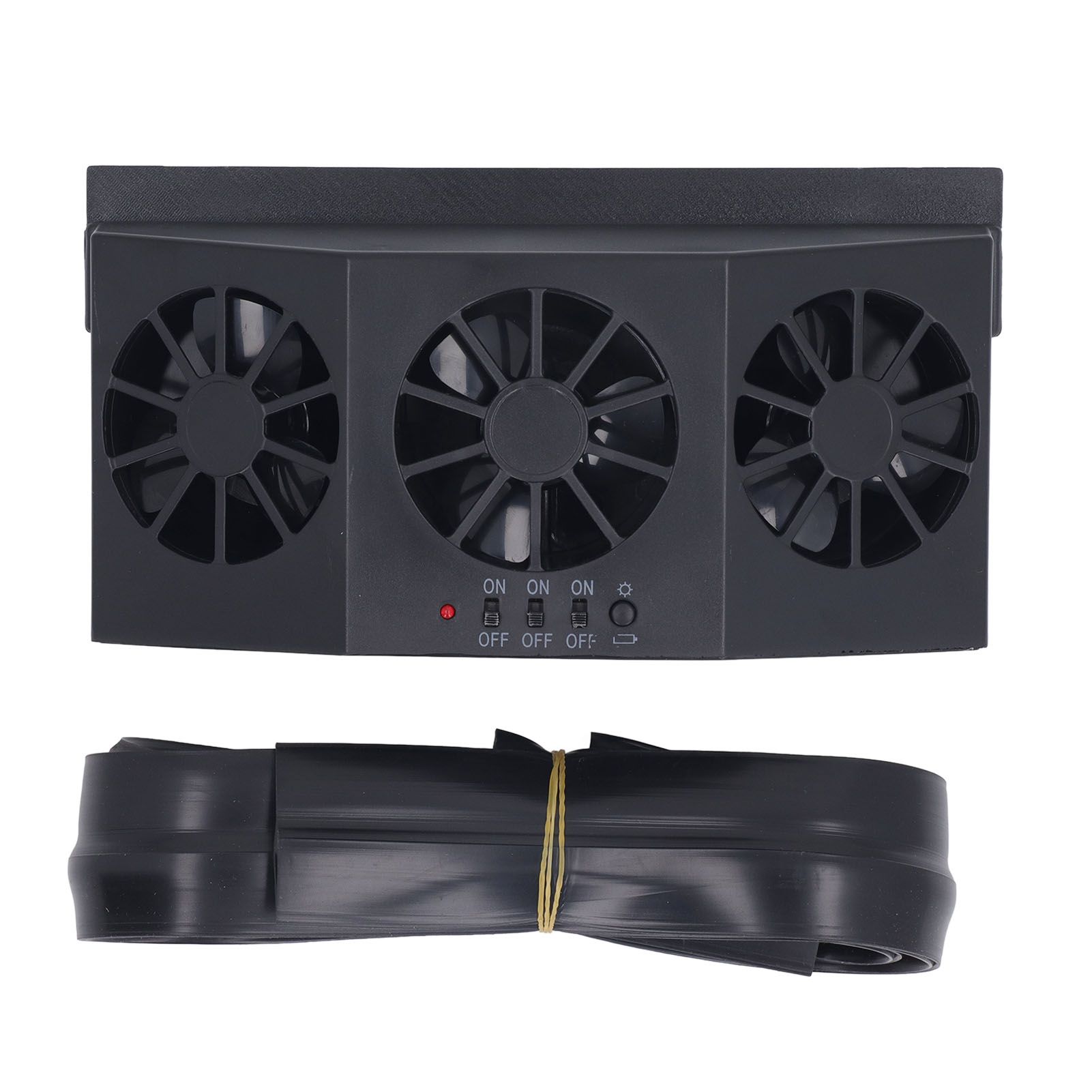Car Exhaust Fan Solar Powered Air Circulating Fan Car Window Vent Fan for Odor view 3