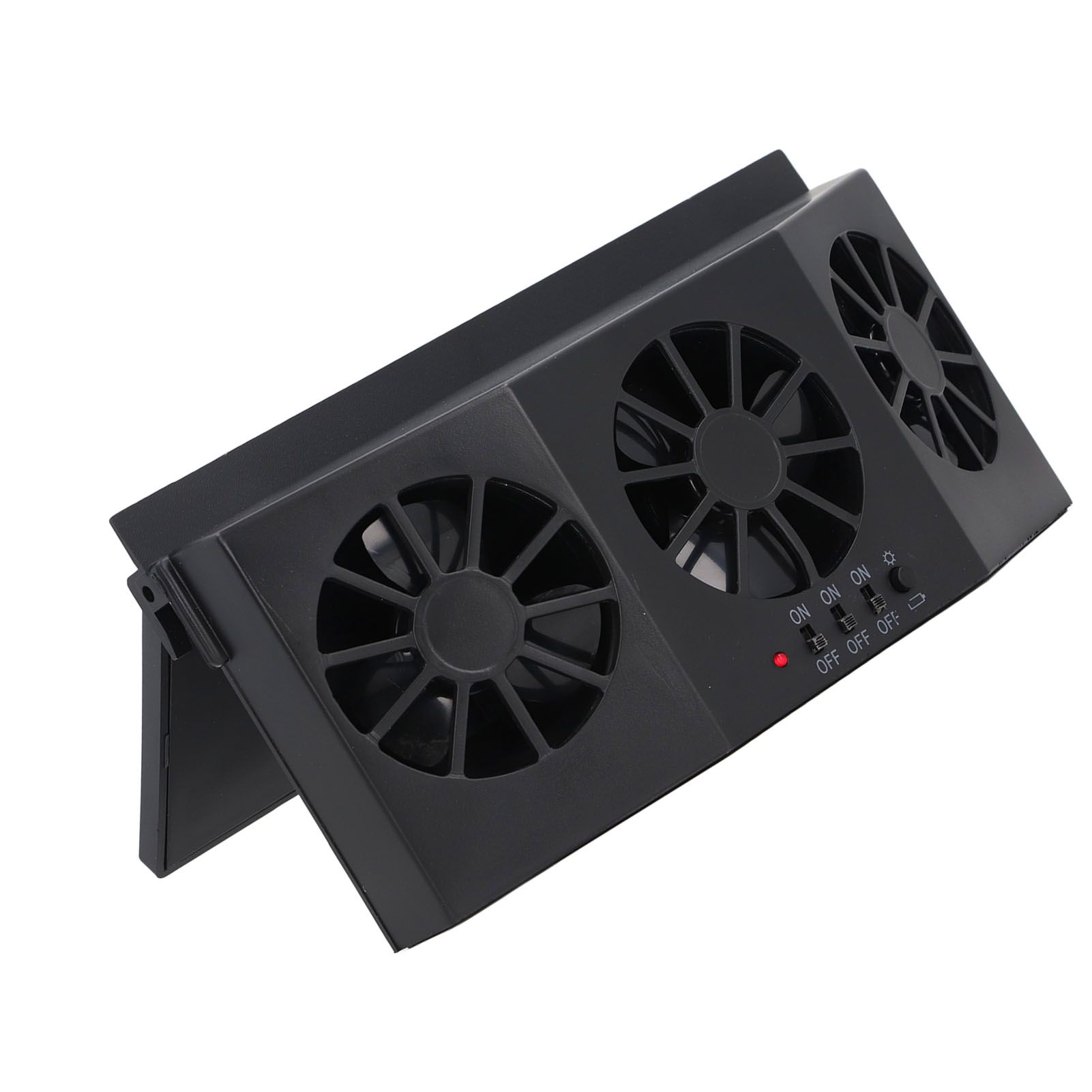 Car Exhaust Fan Solar Powered Air Circulating Fan Car Window Vent Fan for Odor view 4