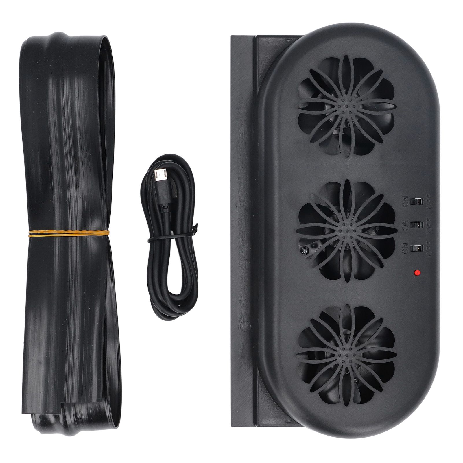 Car Exhaust Fan USB Powered 3 Fans Quick Cooling Odor Removal Universal Car view 3
