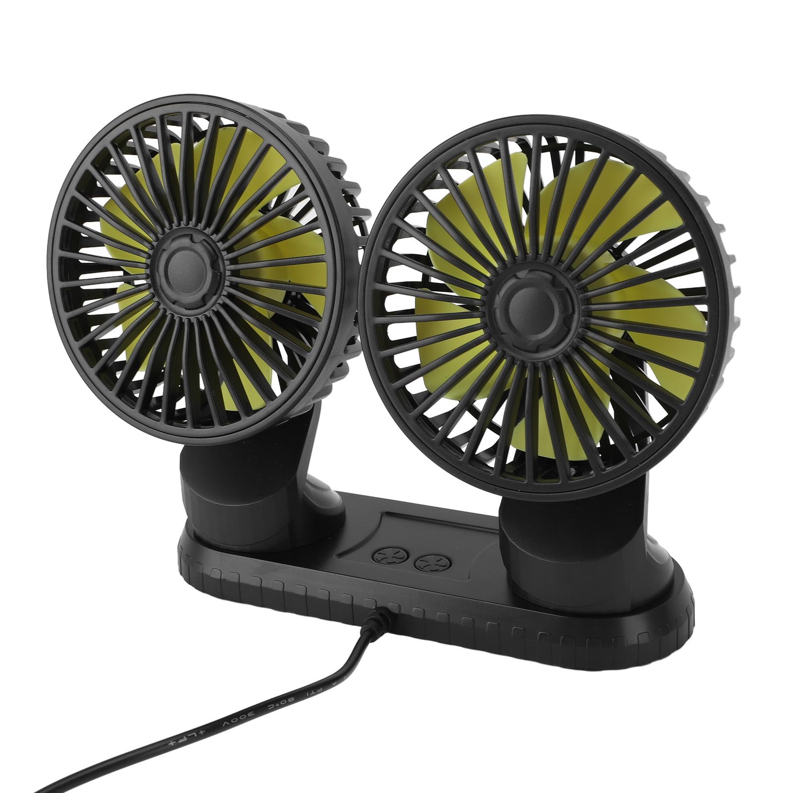 Car Fan Portable Dual Head Electric Vehicle Mounted USB 360 Degree Rotation view 4