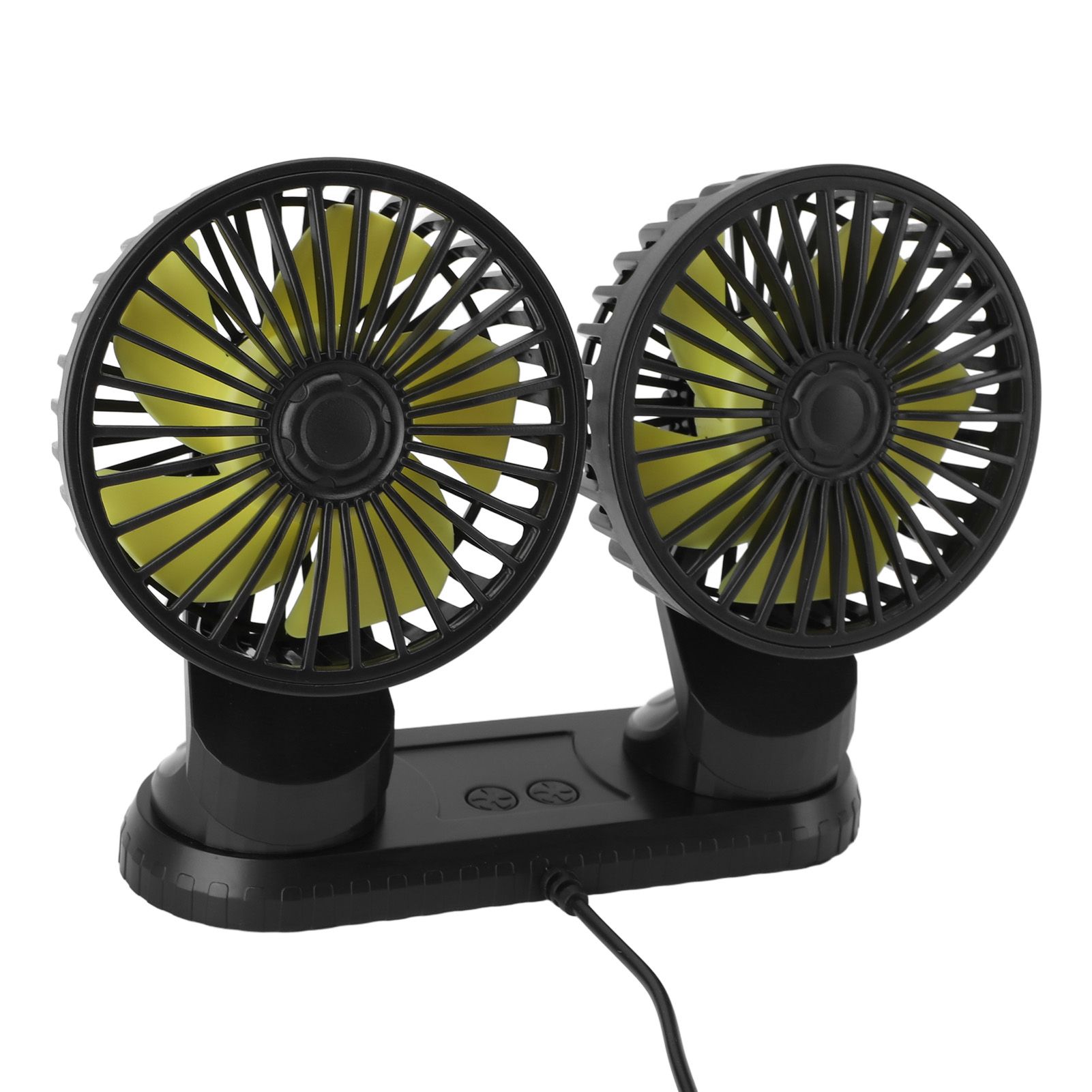 Car Fan Portable Dual Head Electric Vehicle Mounted USB 360 Degree Rotation view 6