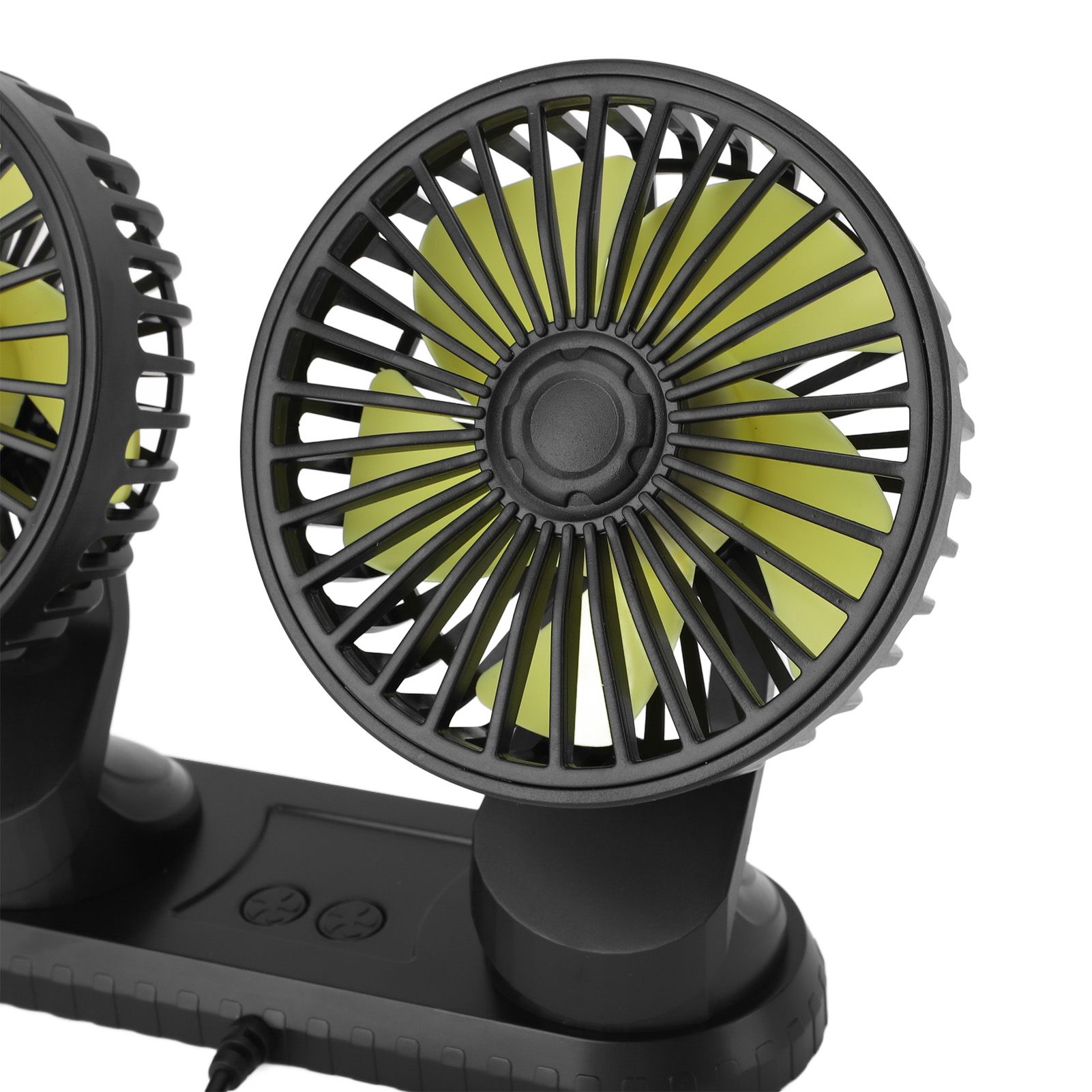 Car Fan Portable Dual Head Electric Vehicle Mounted USB 360 Degree Rotation view 7
