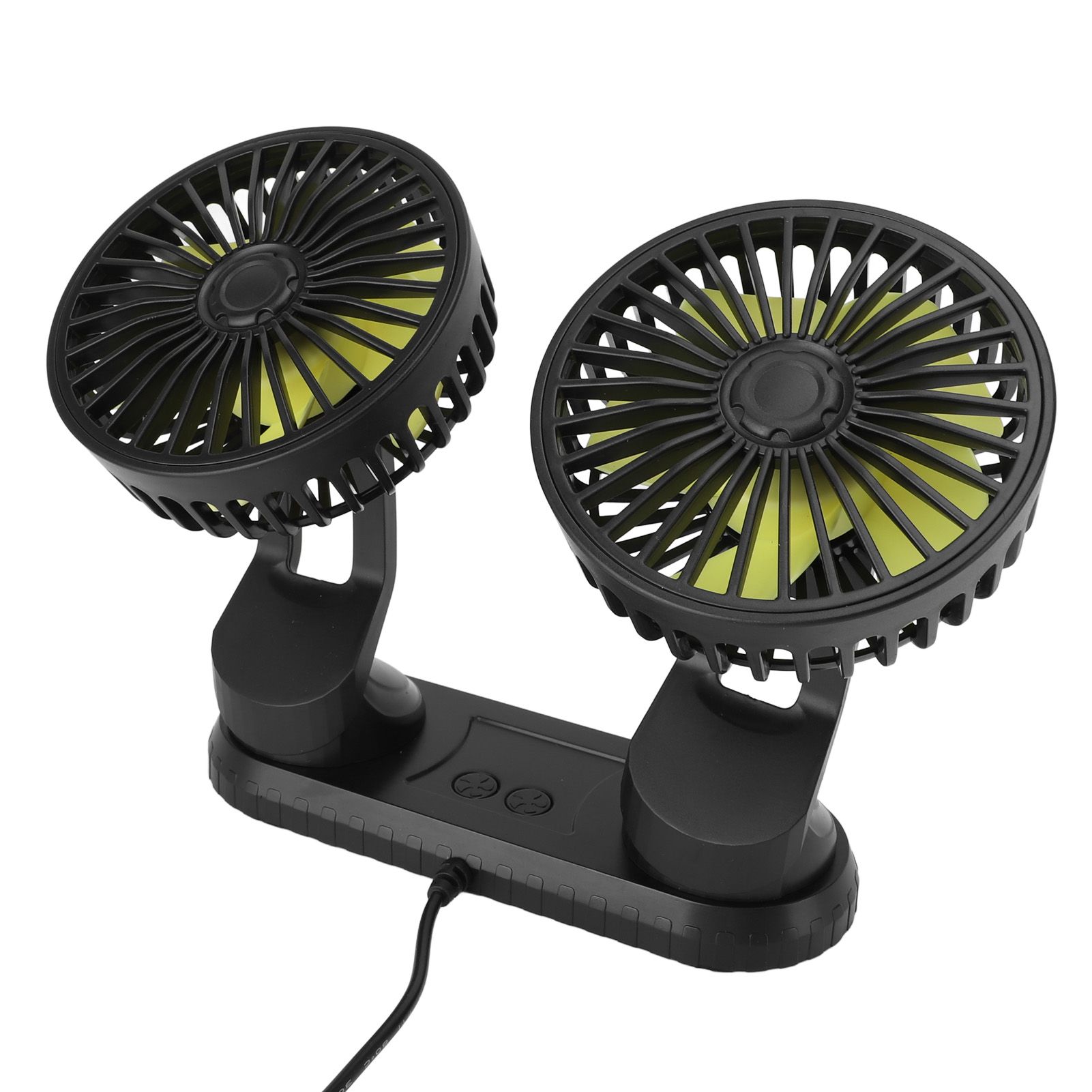 Car Fan Portable Dual Head Electric Vehicle Mounted USB 360 Degree Rotation view 11