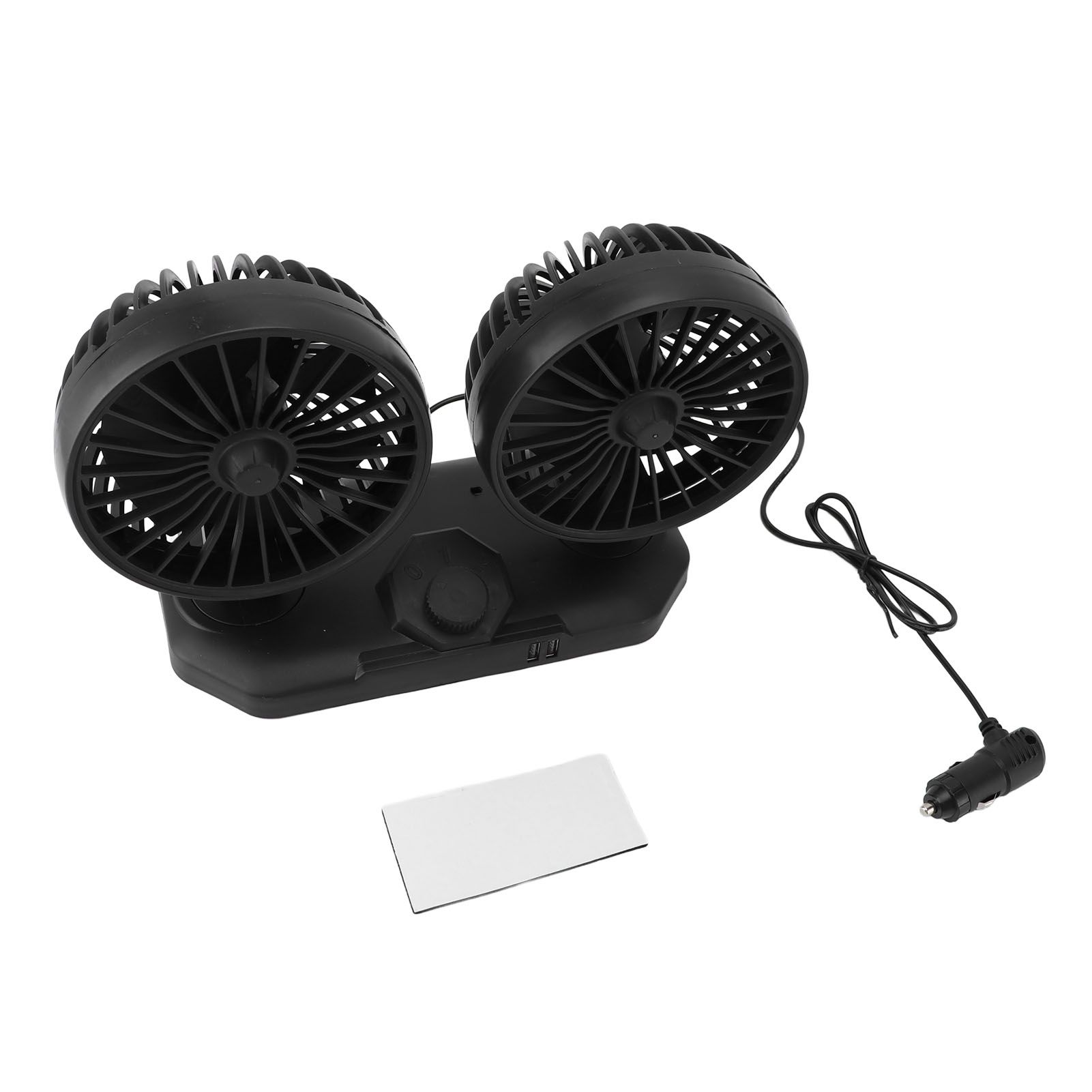 Dual Head Car Cooler Fan Powerful Cooling Ultra Silent USB Fan 360 Degree view 3