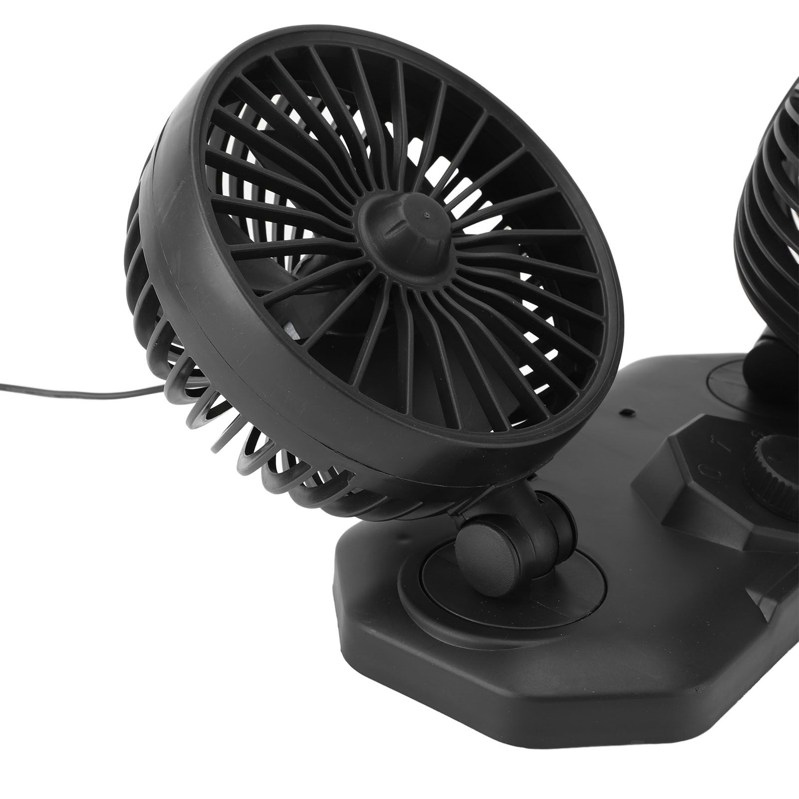 Dual Head Car Cooler Fan Powerful Cooling Ultra Silent USB Fan 360 Degree view 5