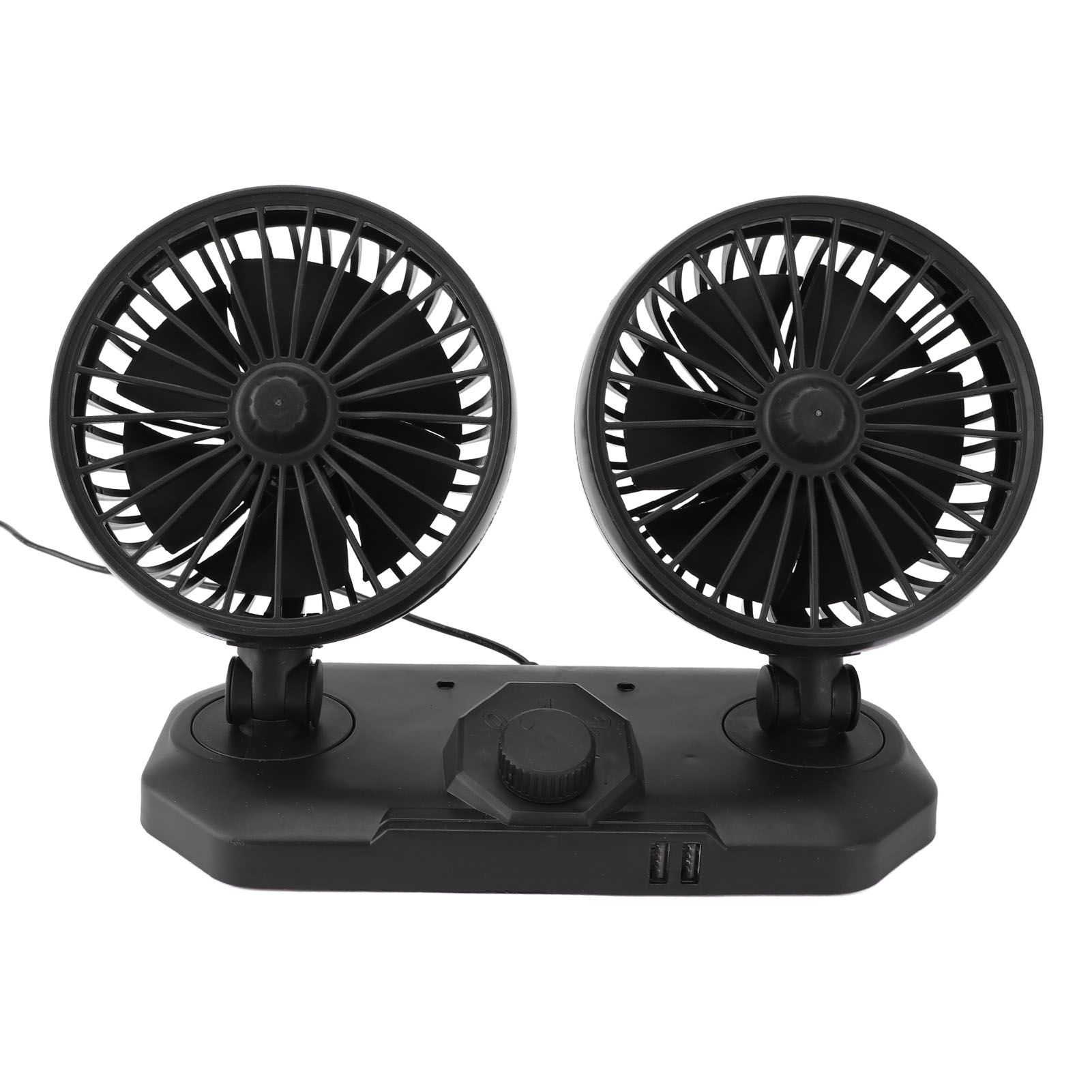 Dual Head Car Cooler Fan Powerful Cooling Ultra Silent USB Fan 360 Degree view 6