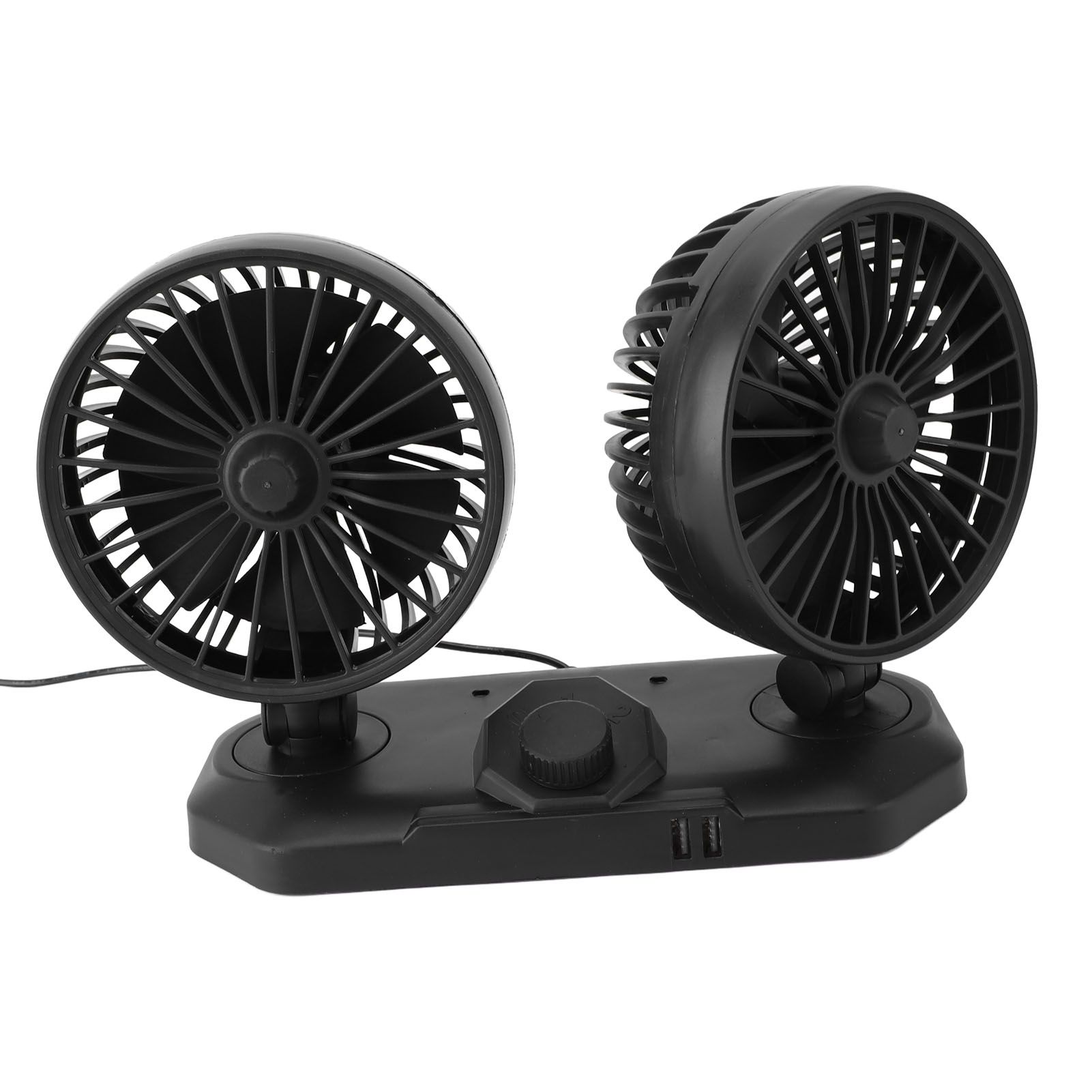 Dual Head Car Cooler Fan Powerful Cooling Ultra Silent USB Fan 360 Degree view 8