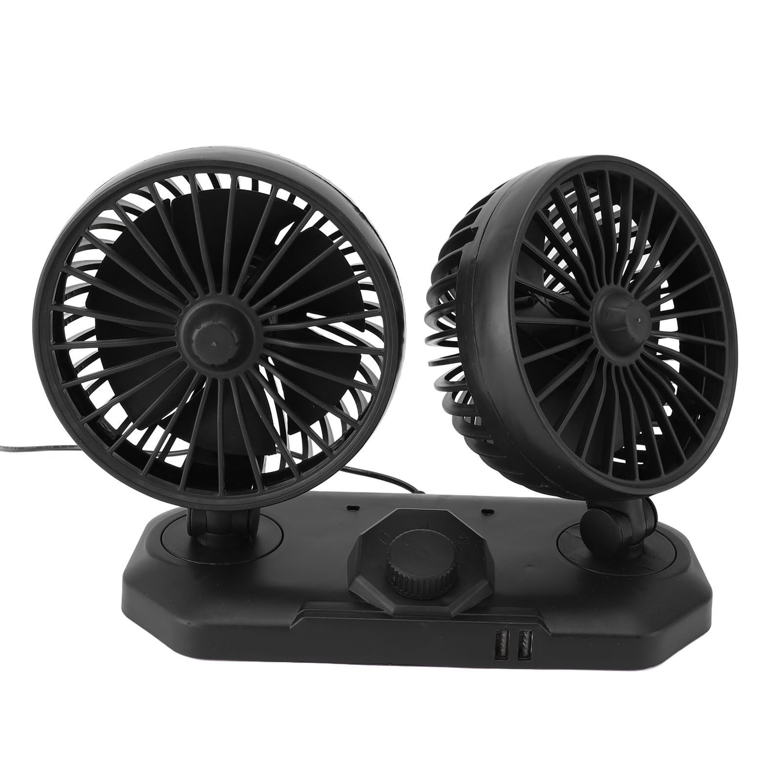 Dual Head Car Cooler Fan Powerful Cooling Ultra Silent USB Fan 360 Degree view 10